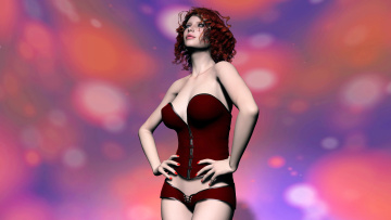 Картинка 3д+графика people+ люди девушка взгляд фон