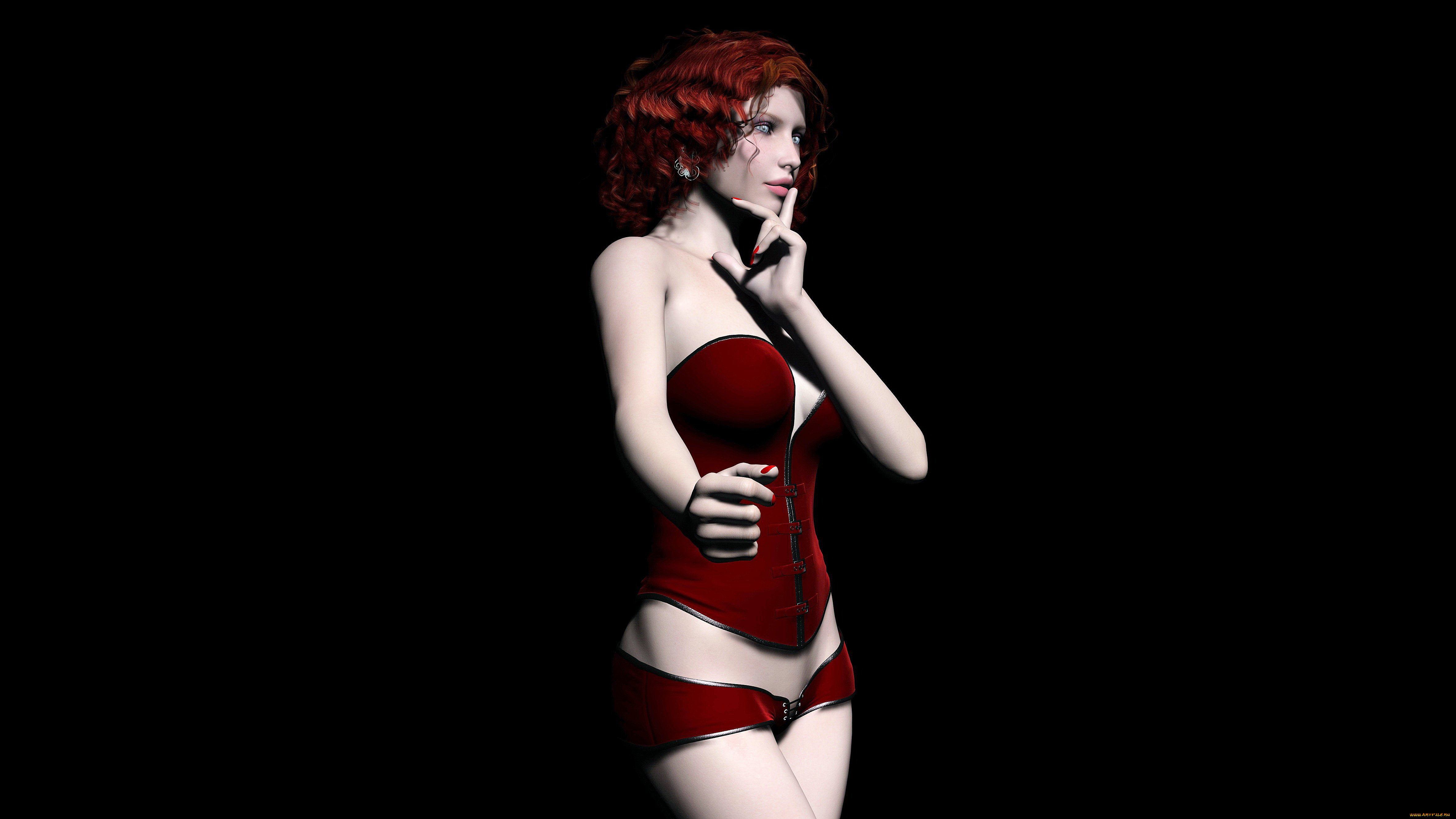 3д, графика, people, , люди, девушка, взгляд, фон