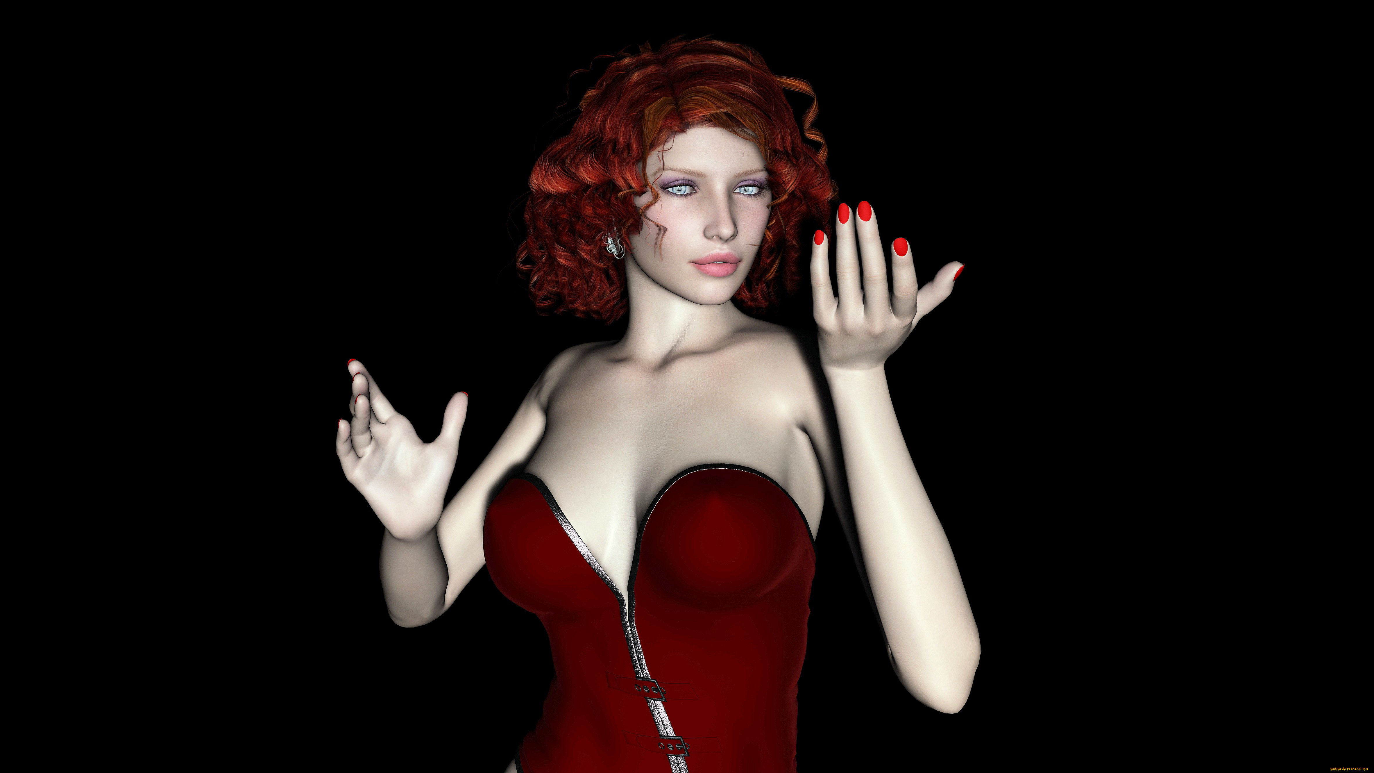 3д, графика, people, , люди, девушка, взгляд, фон