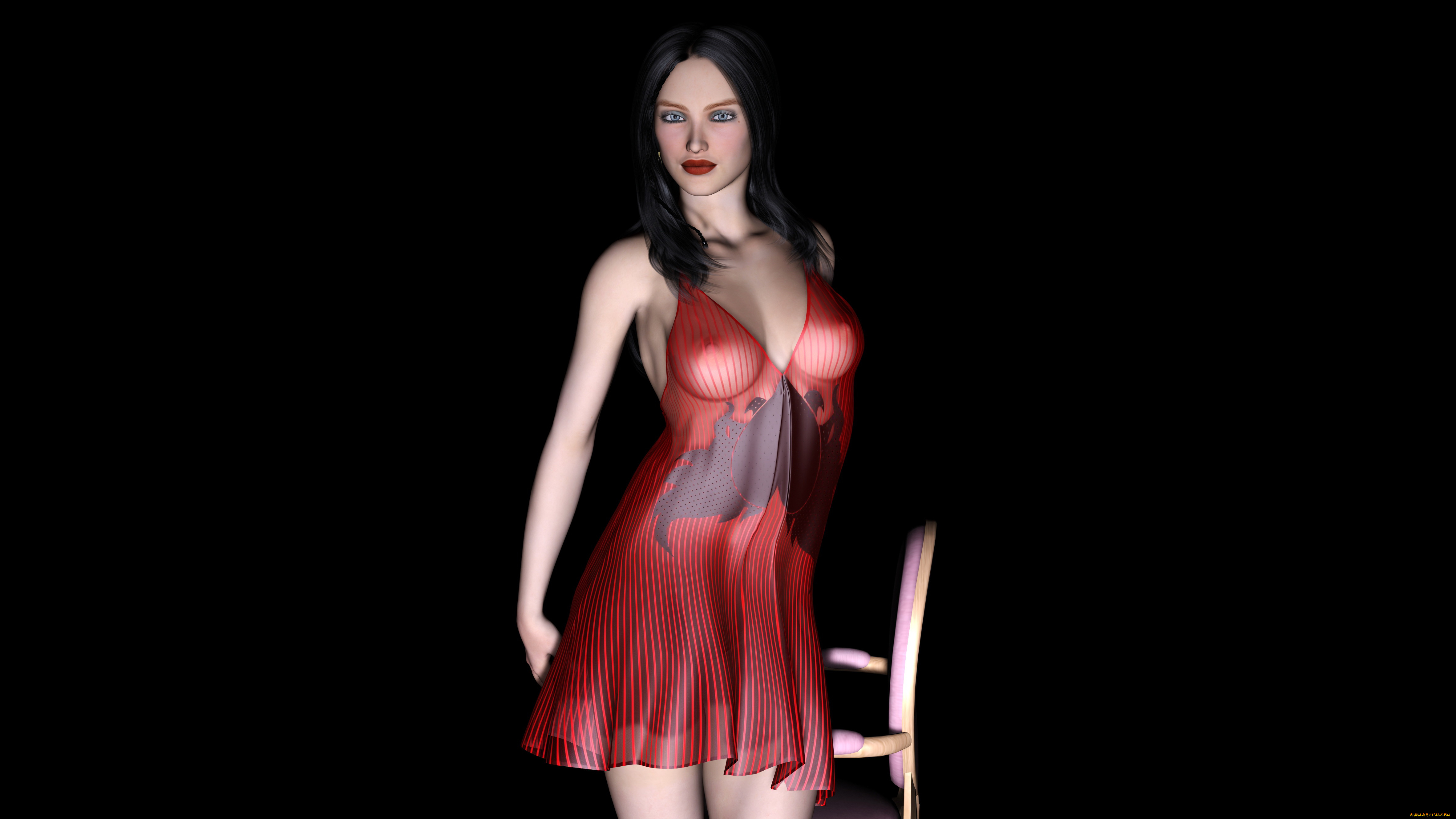 3д, графика, people, , люди, девушка, взгляд, фон