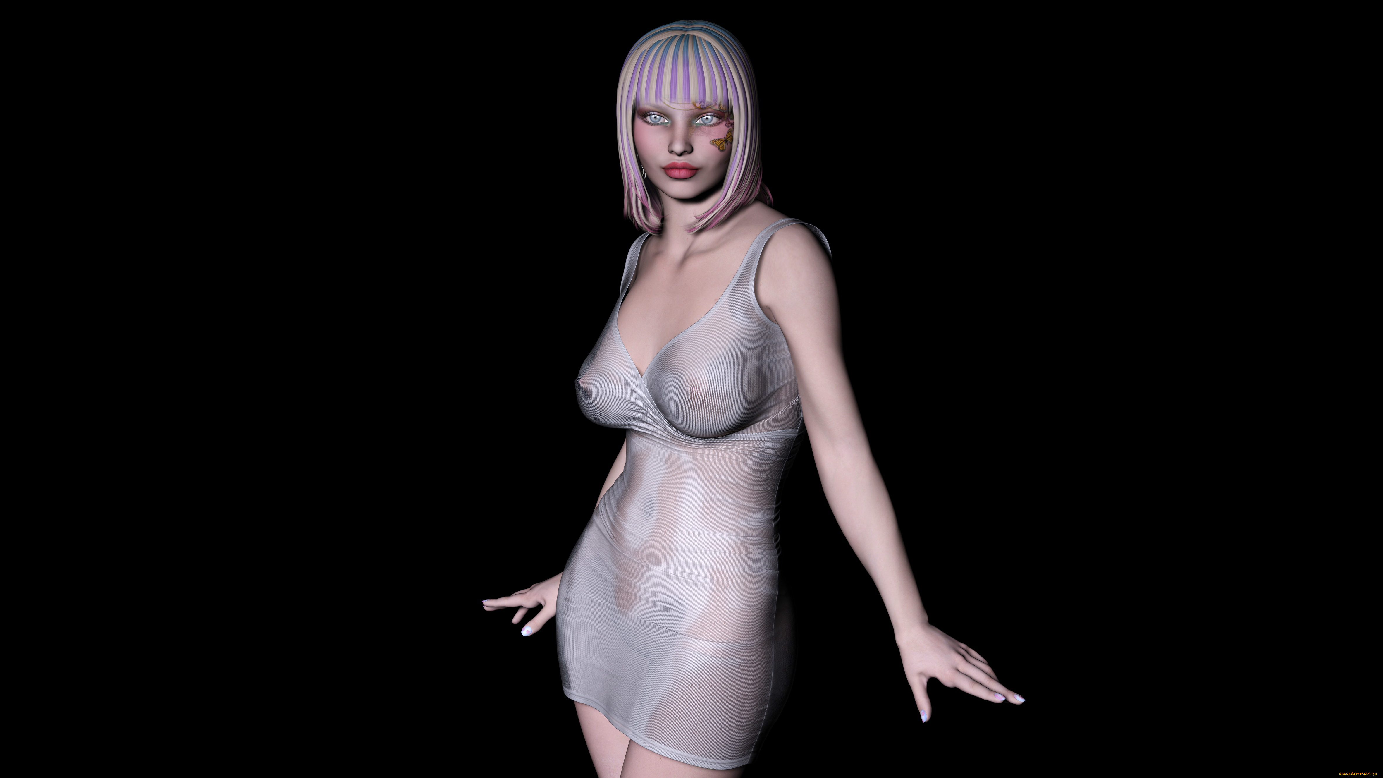 3д, графика, people, , люди, фон, взгляд, девушка