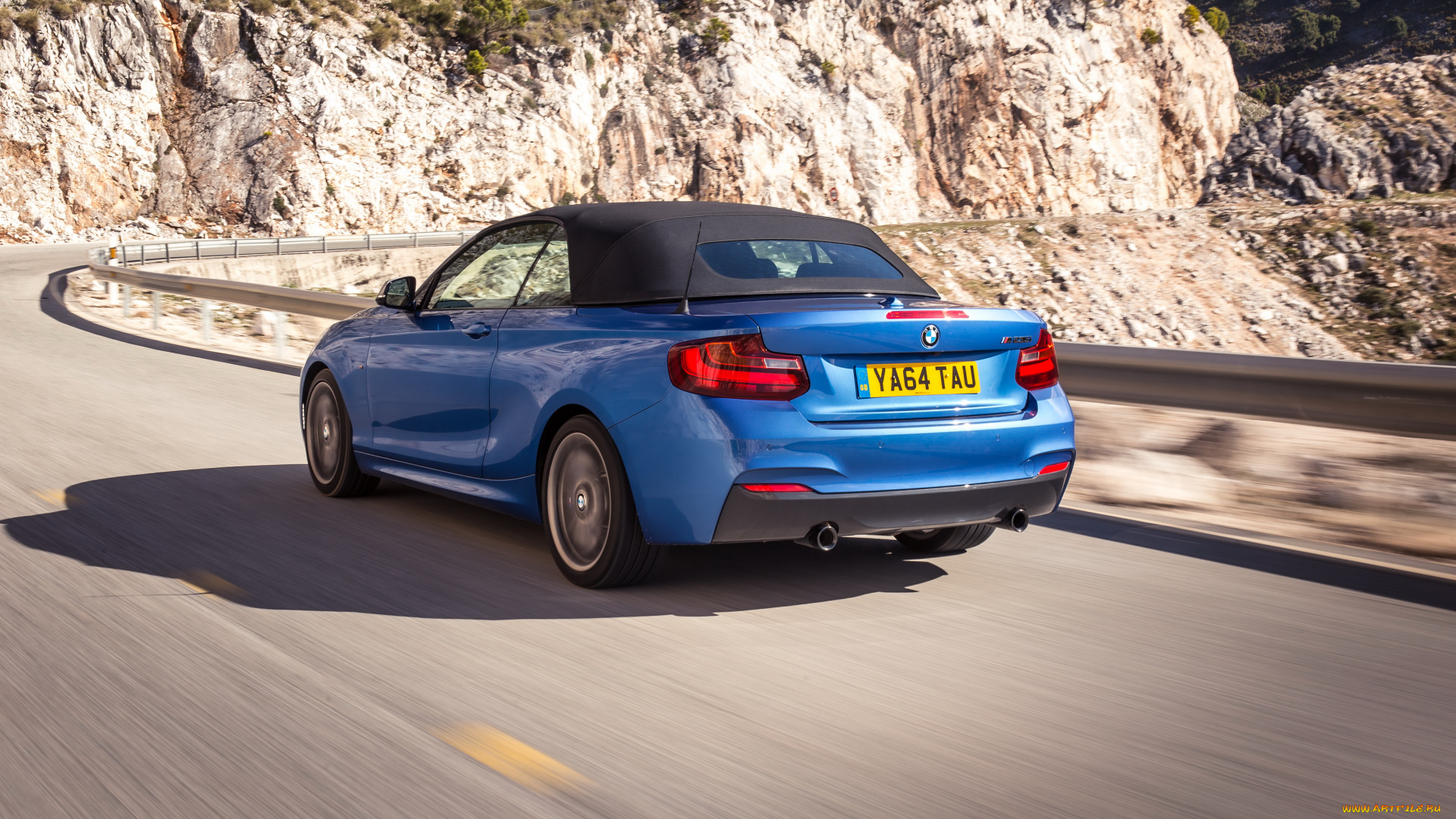 автомобили, bmw, синий, 2015г, f23, uk-spec, cabrio, m235i