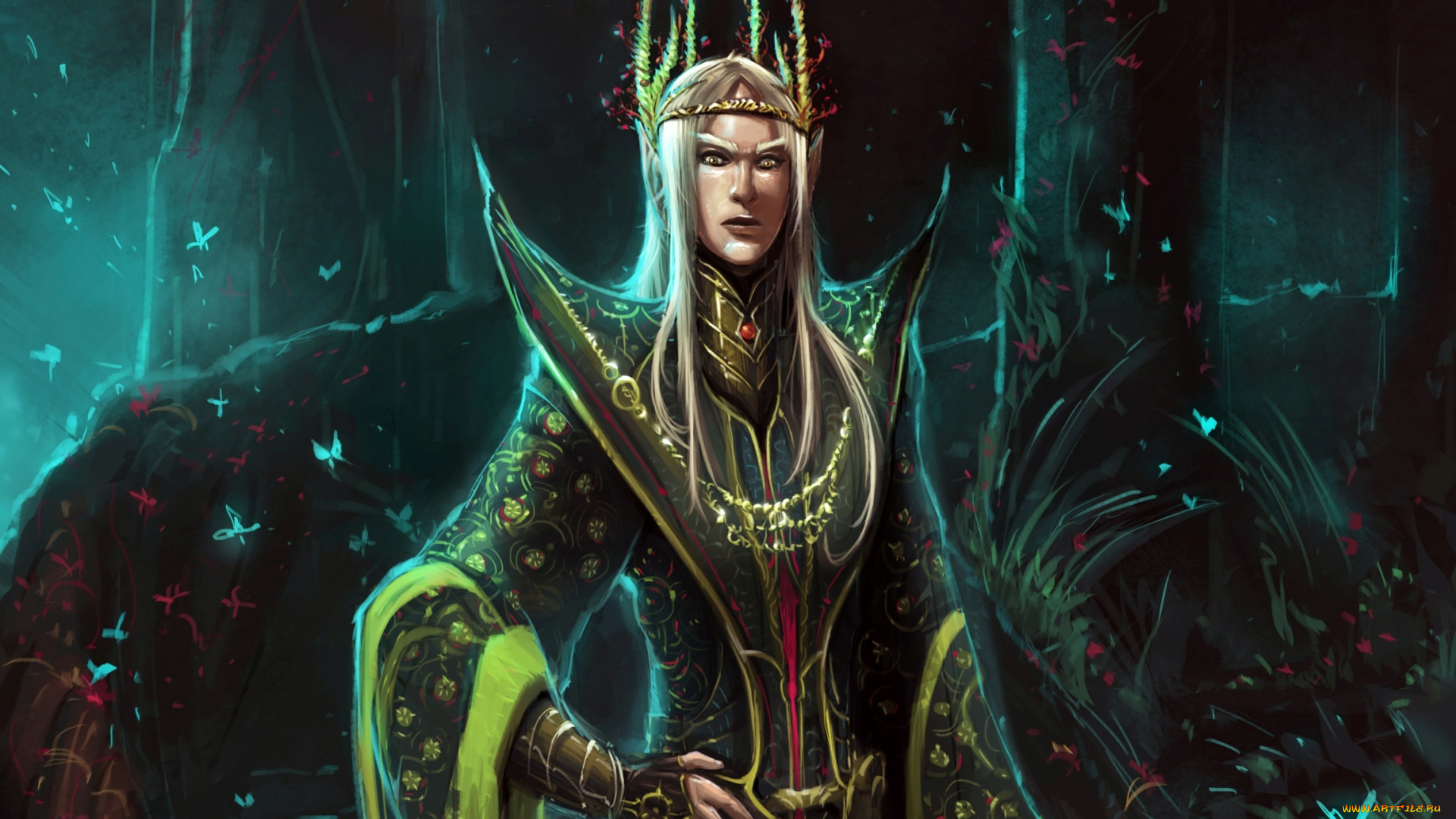 фэнтези, эльфы, мужчина, эльф, портрет, кино, хоббит, король