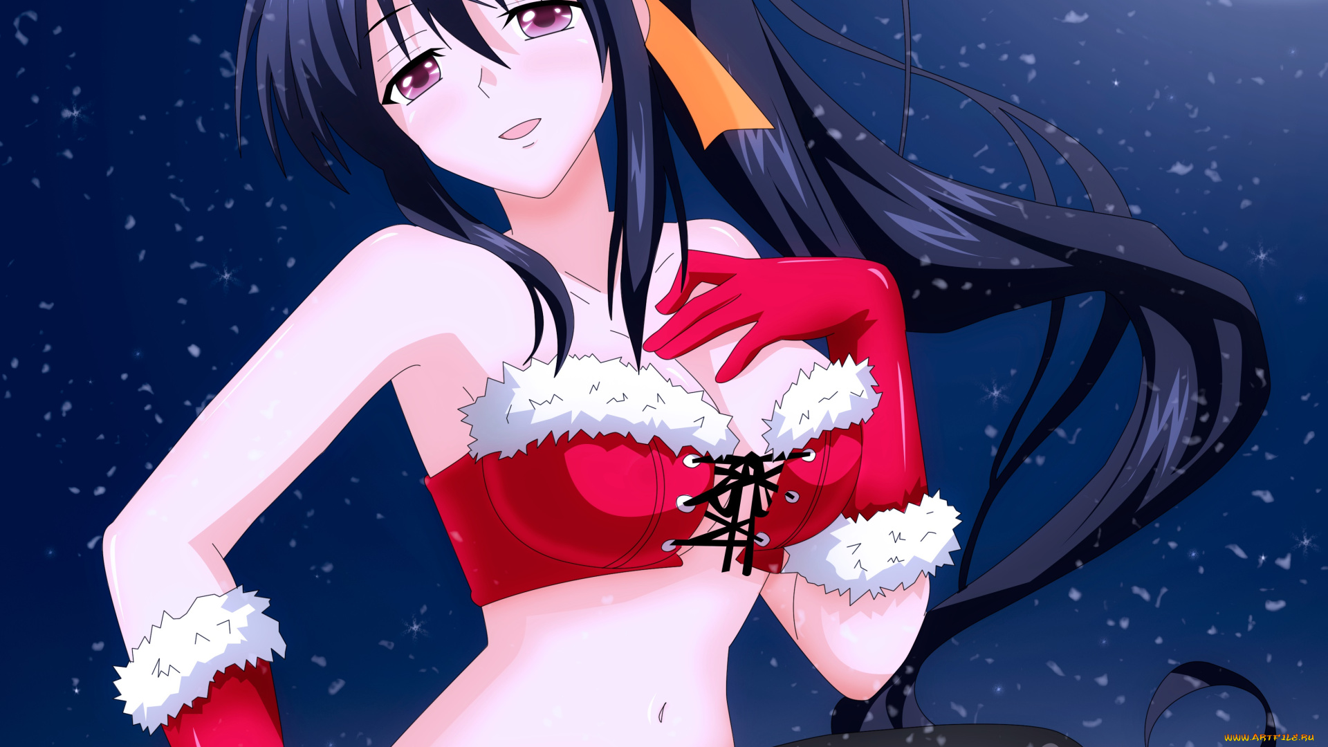 рисованное, -, , , аниме, фон, взгляд, девушка