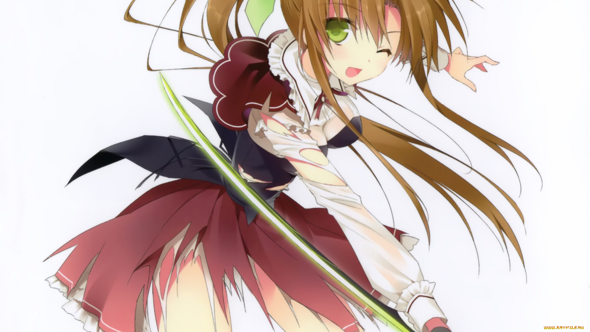 аниме, absolute, duo, девочка