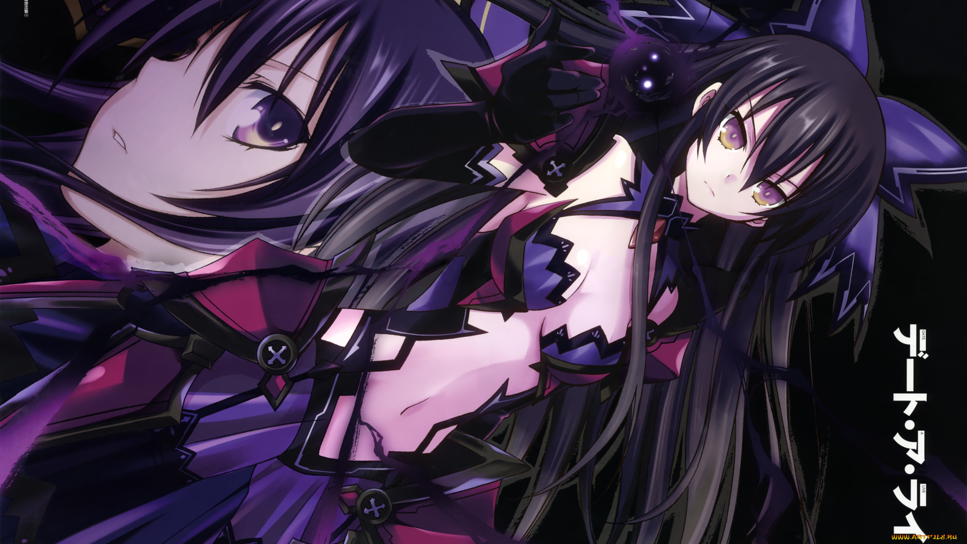 аниме, date, a, live, девушка, взгляд