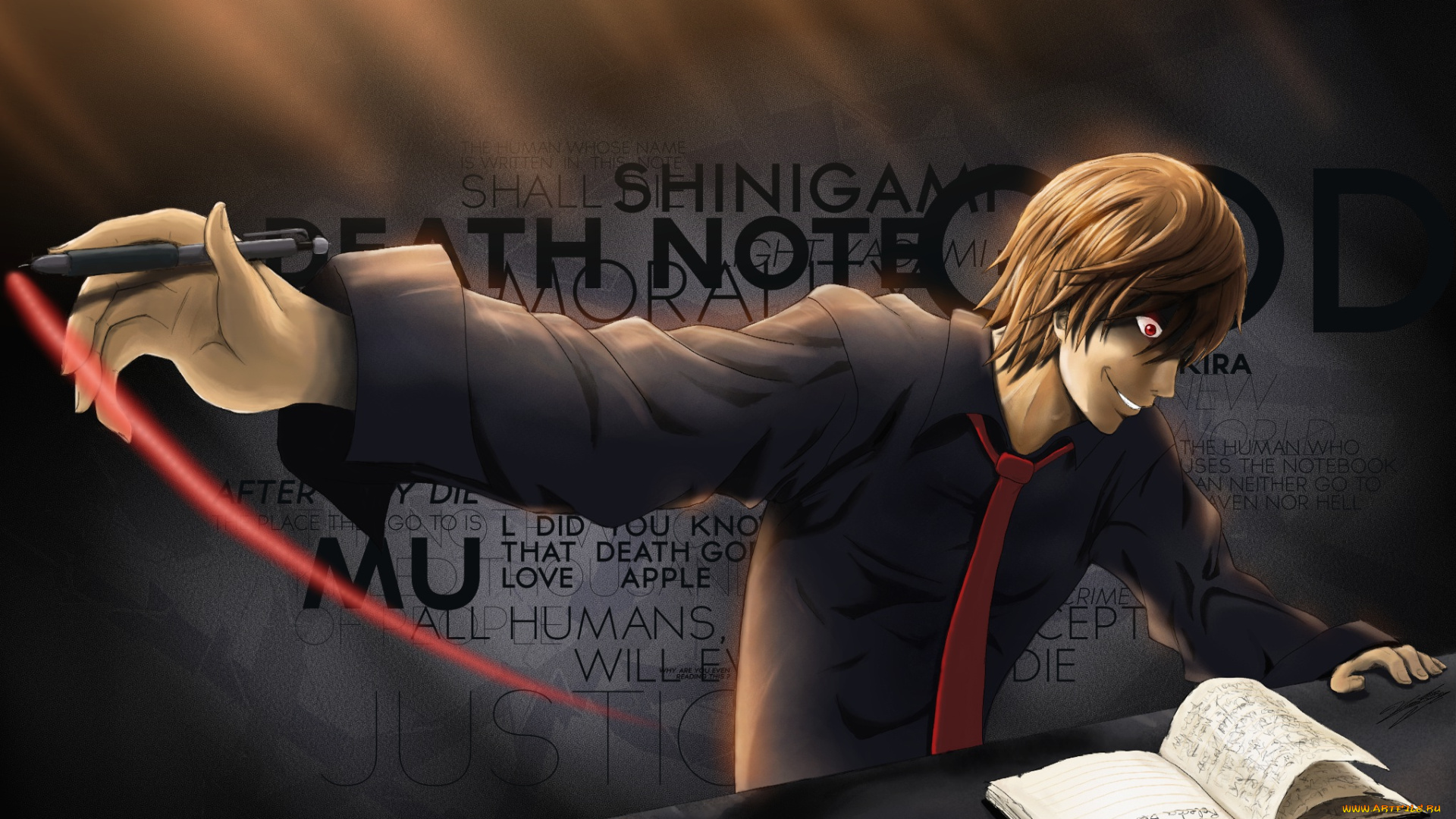 аниме, death, note, noctiscinema, yagami, light, death, note