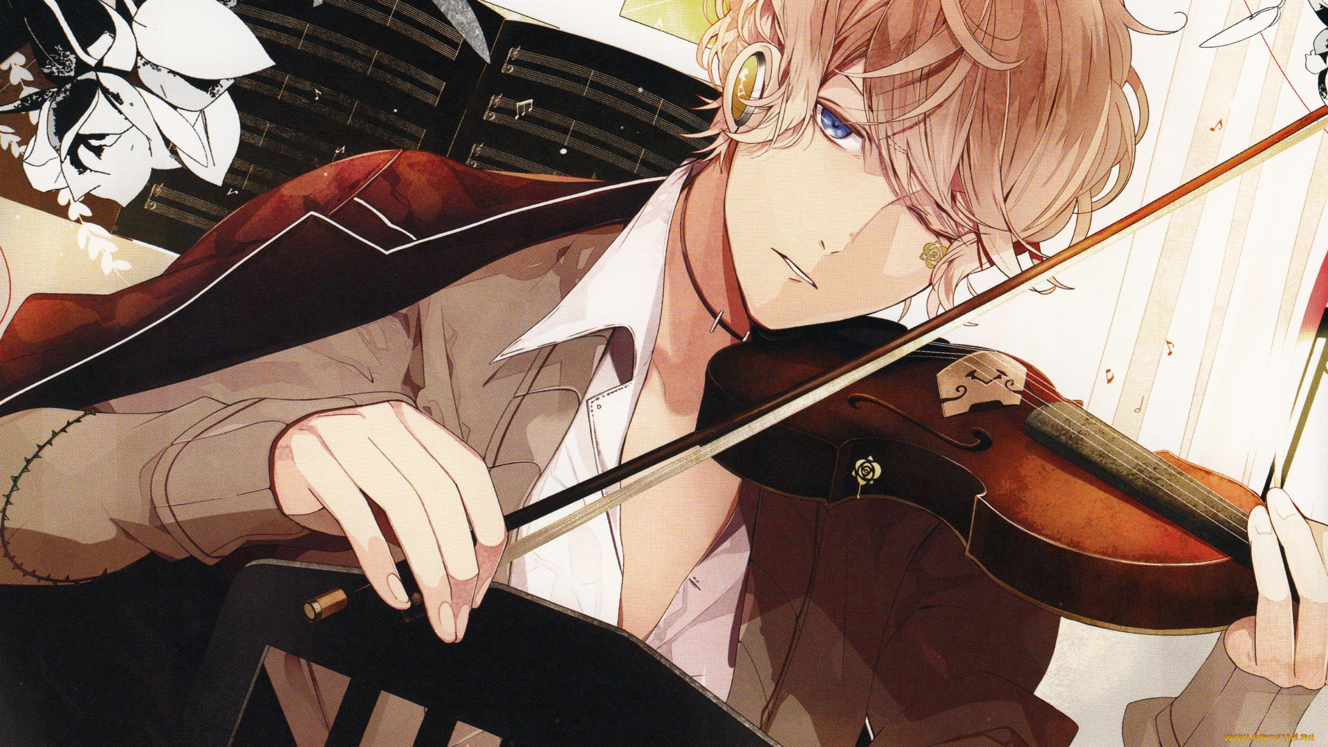 аниме, diabolik, lovers, вампир, скрипка