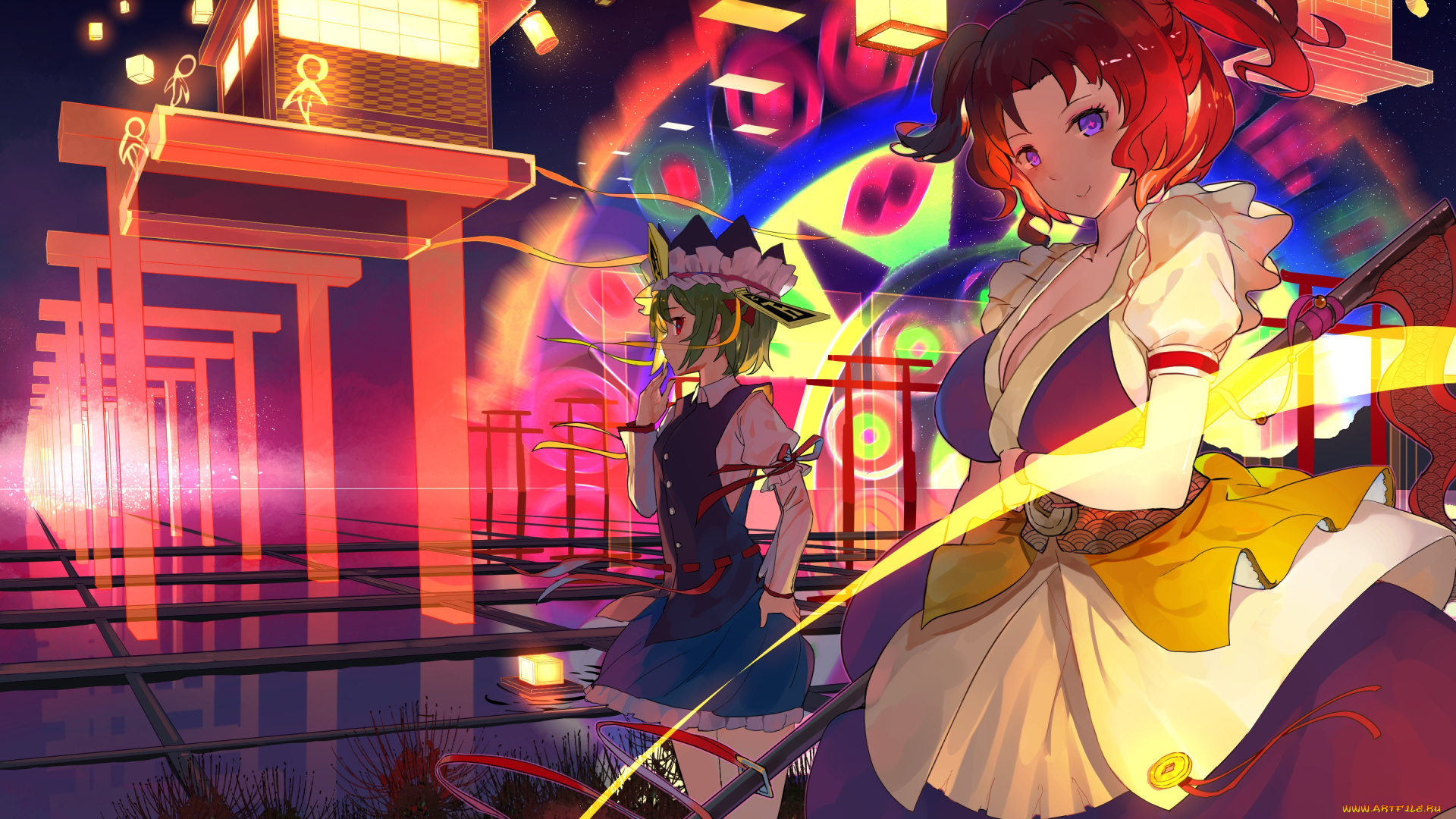 аниме, touhou, tagme, artist, onozuka, komachi, shikieiki, yamaxanadu