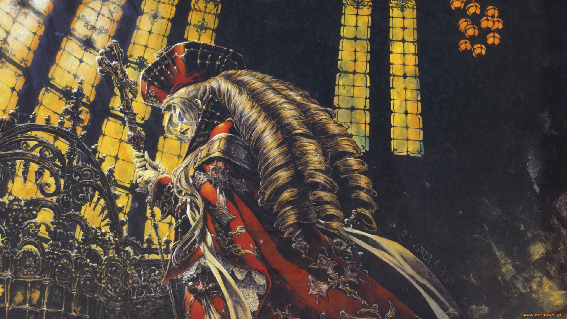 аниме, trinity, blood, fabrica, theologiae, жезл, ведьма, вампир, кровь, триединства, trinity, blood, art, shibamoto, theres, крест