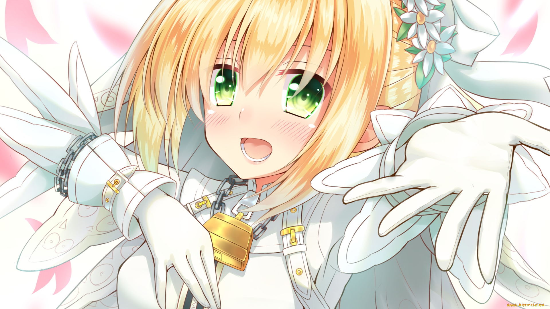 аниме, unknown, , другое, взгляд, девушка, фон