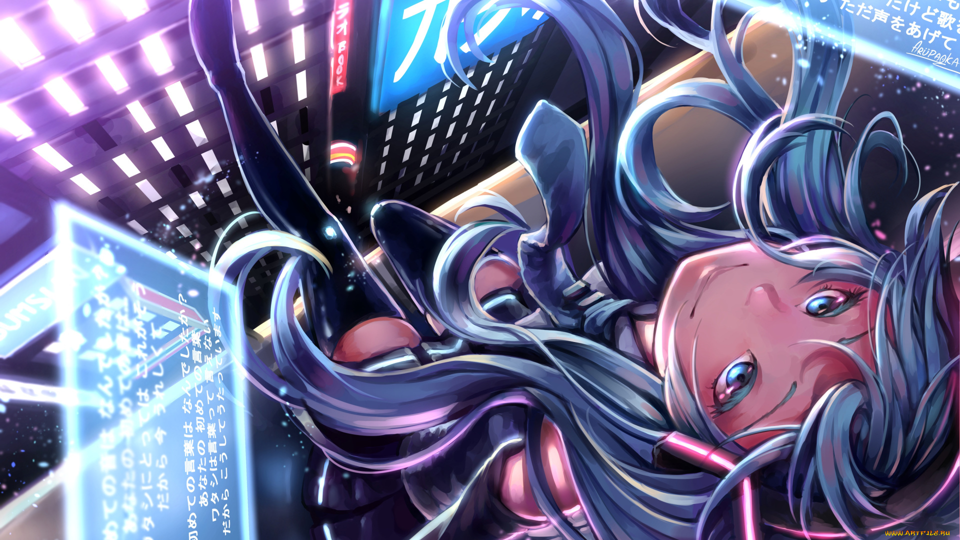 аниме, vocaloid, hatsune, miku