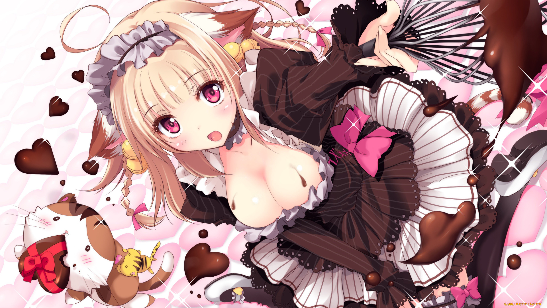 аниме, животные, , существа, девушка