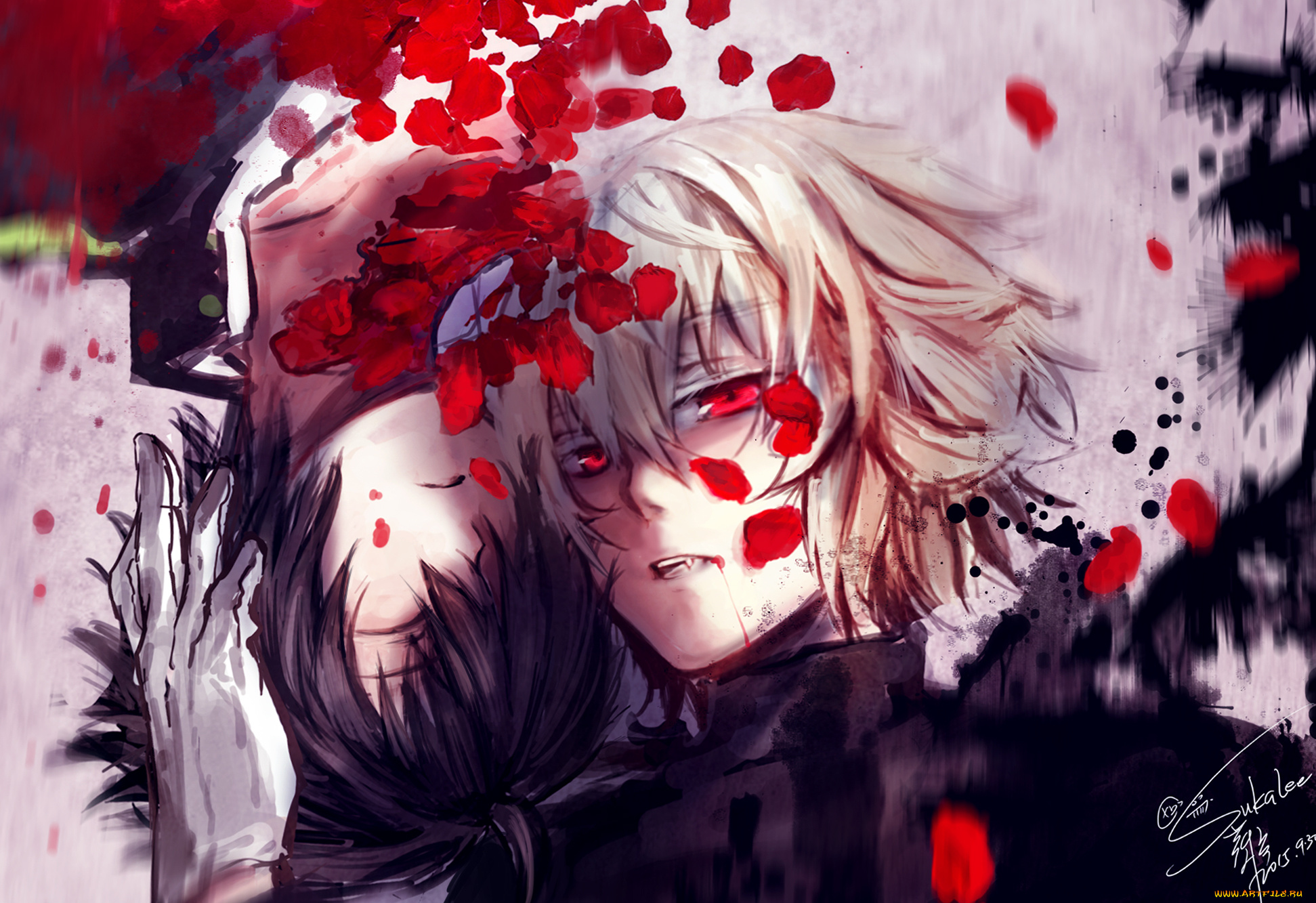 аниме, owari, no, seraph, арт, goditsuka, мужчины, mikaela, hyakuy, микаэла, хакуя, yuuichirou, hyakuya, юичиро, owari, no, seraph, последний, серафим