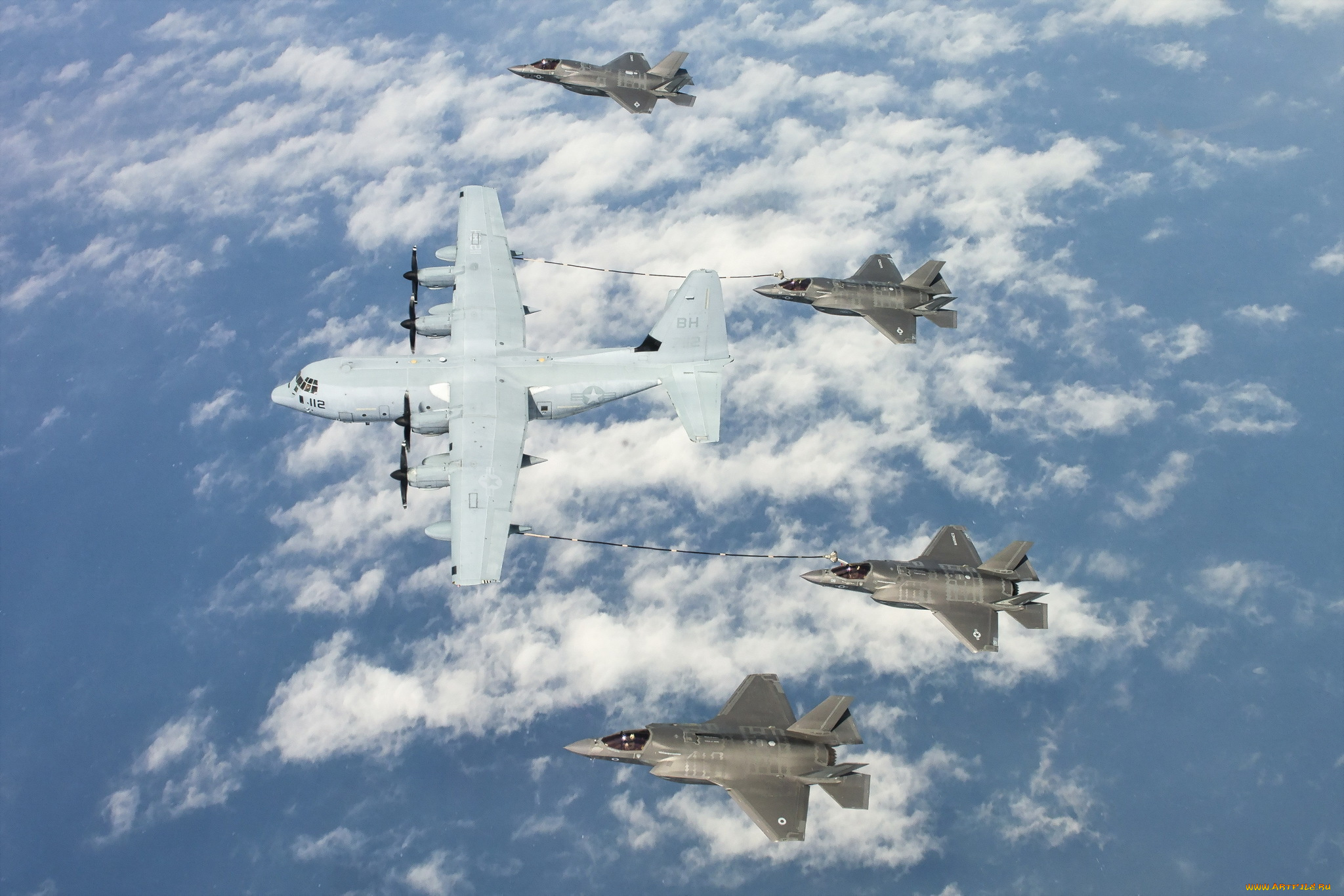 авиация, разные, вместе, c130, aerial, refueling, f-35, super, hercules