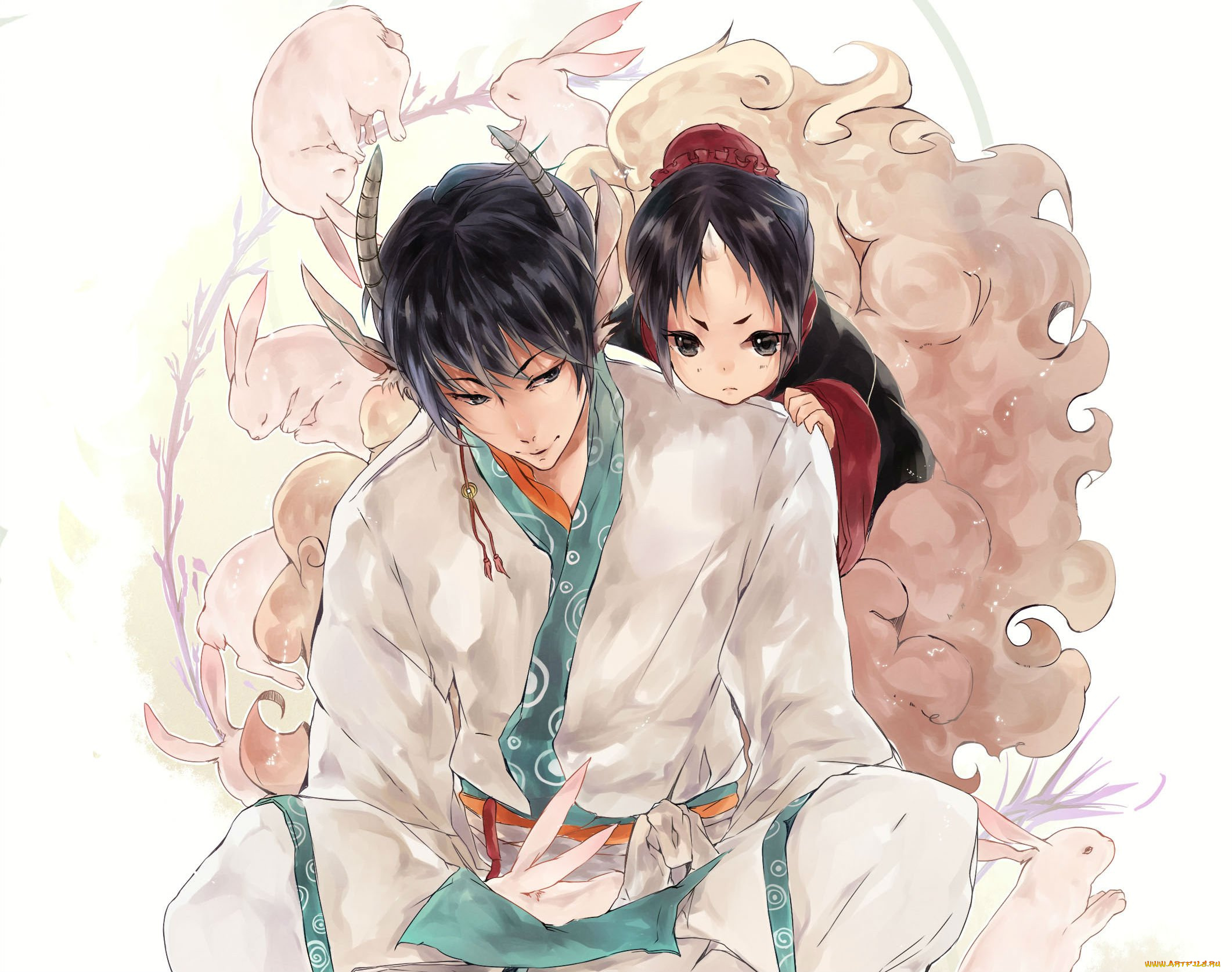 аниме, hoozuki, no, reitetsu, хладнокровный, хозуки, хакутаку