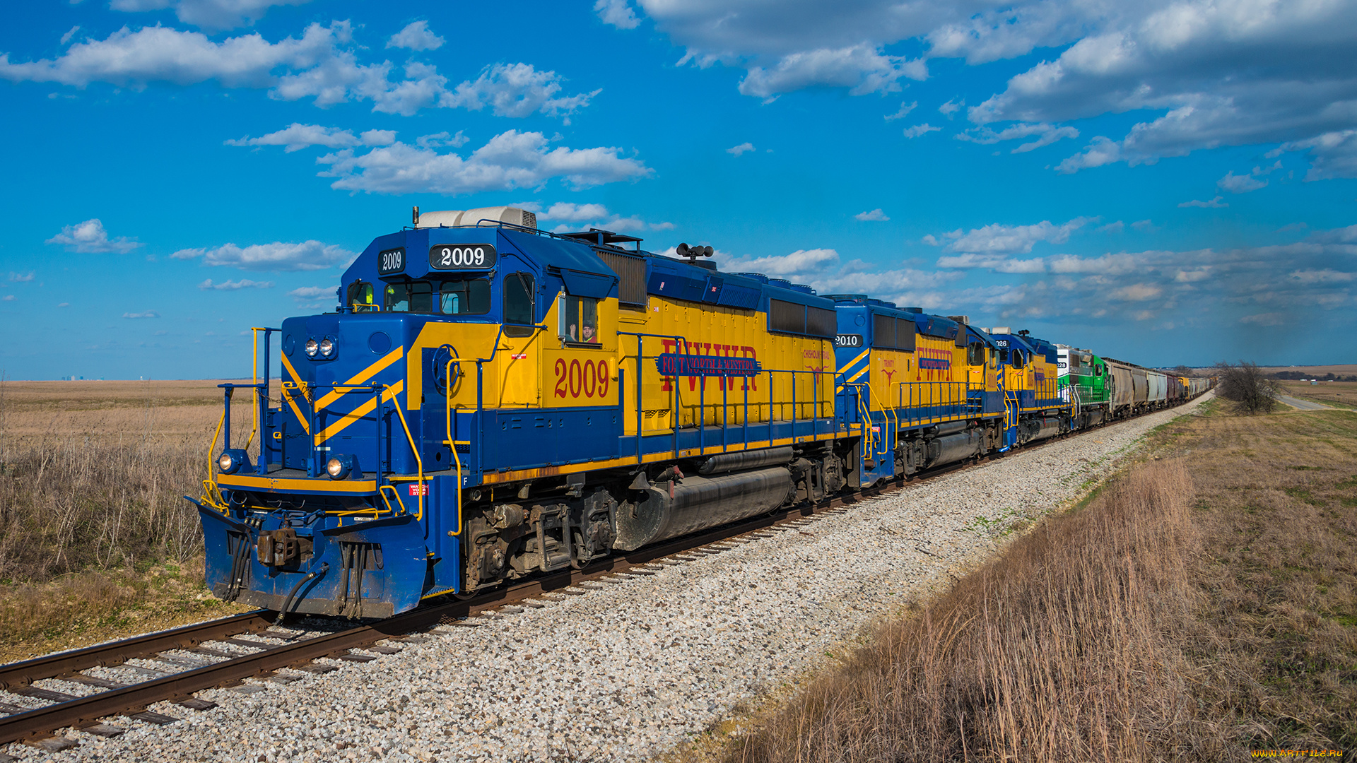 техника, поезда, локомотив, состав