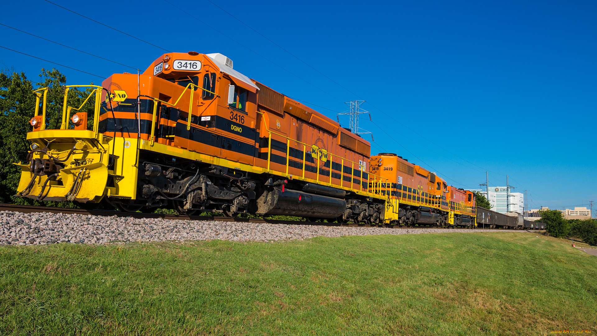 техника, поезда, локомотив, состав