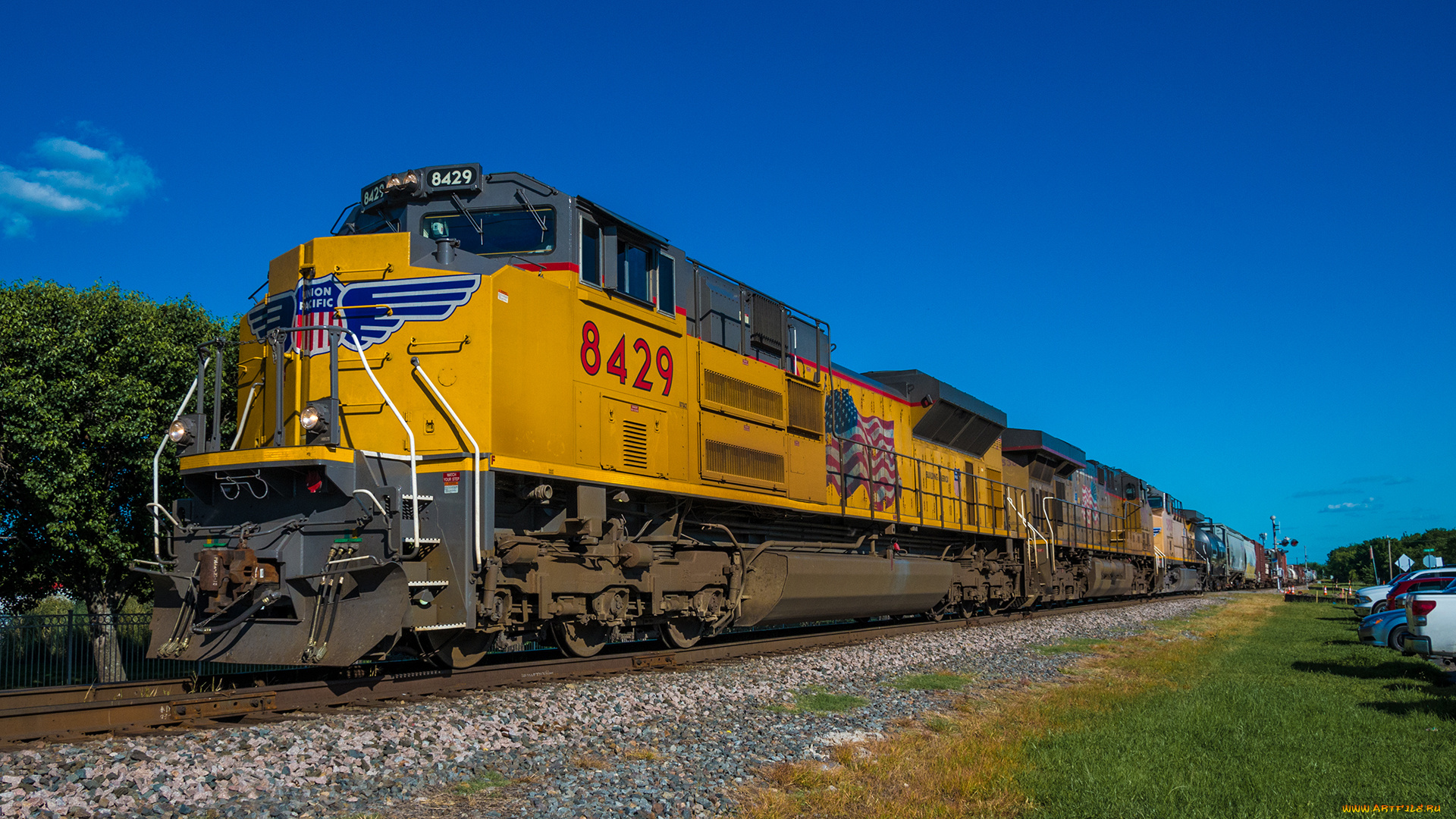 техника, поезда, локомотив, состав