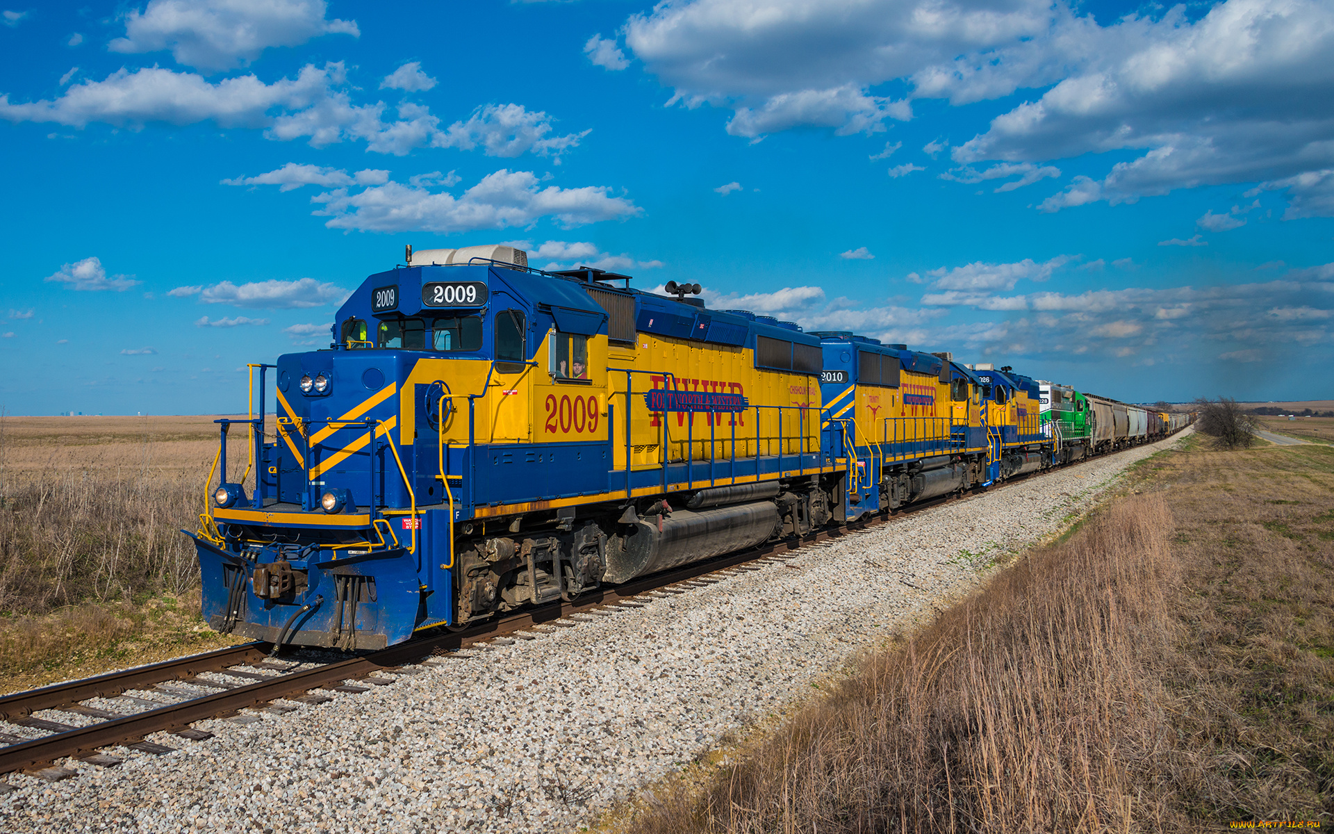 техника, поезда, локомотив, состав