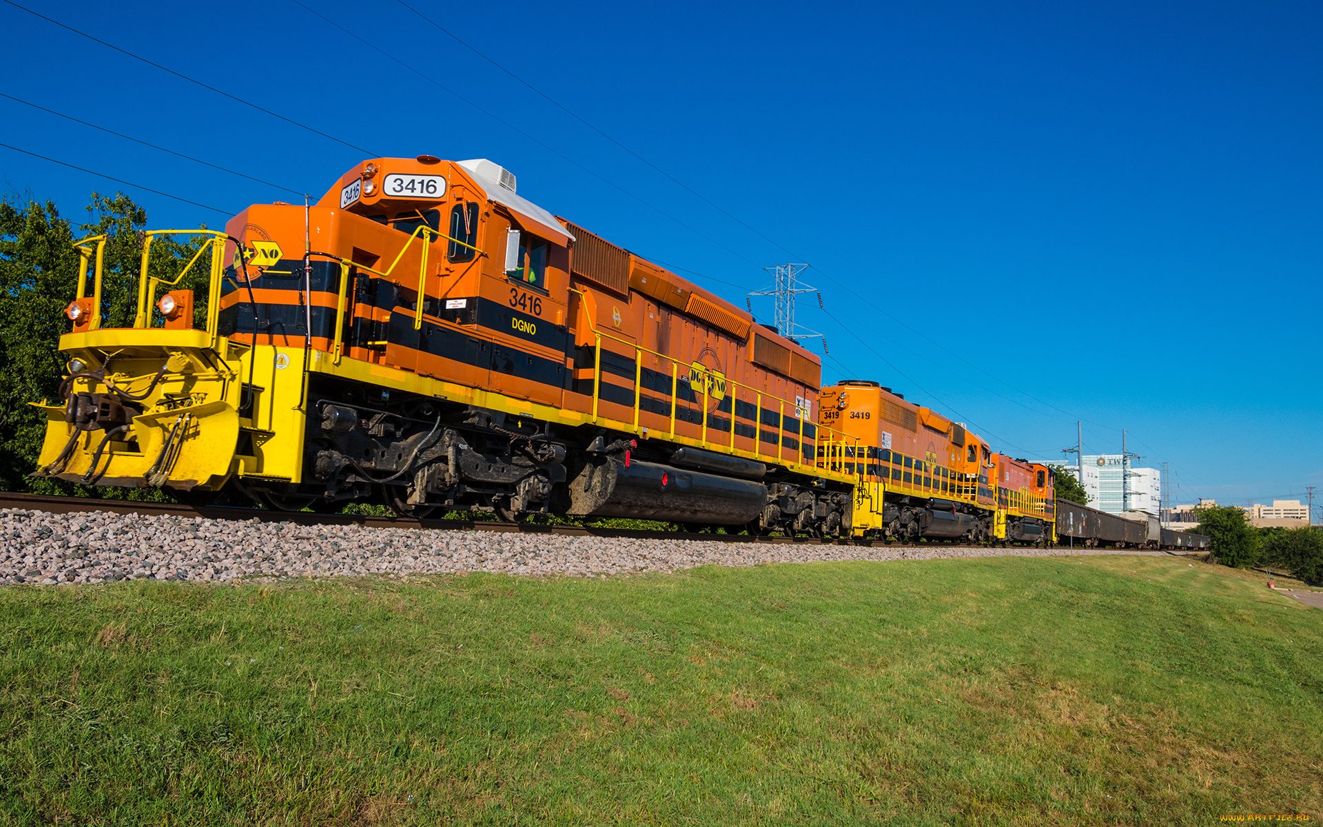 техника, поезда, локомотив, состав