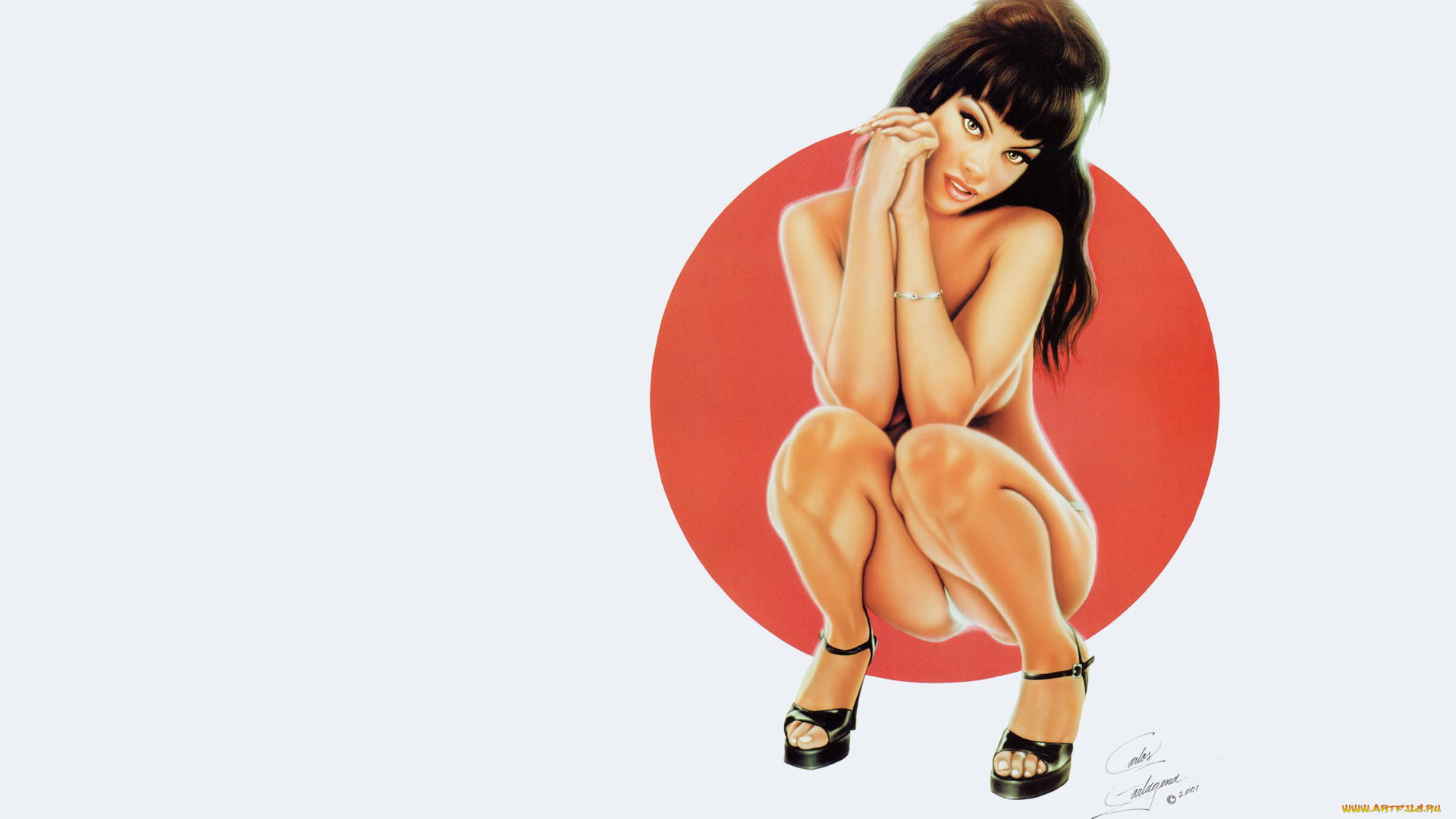 carlos, cartagena, -, mason, marconi, рисованное, carlos, cartagena, круг, девушка, каблуки