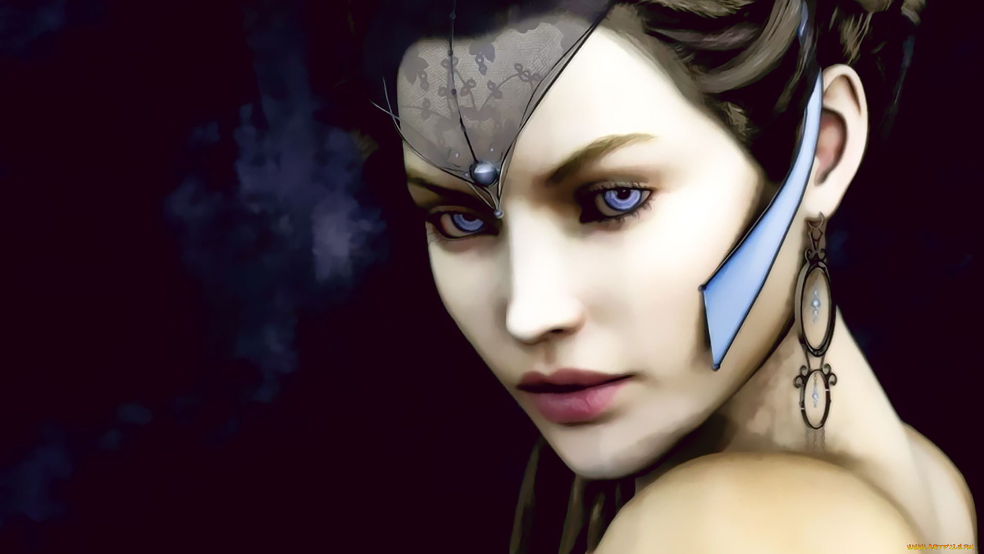 календари, 3д-графика, девушка, лицо, взгляд, calendar, 2020