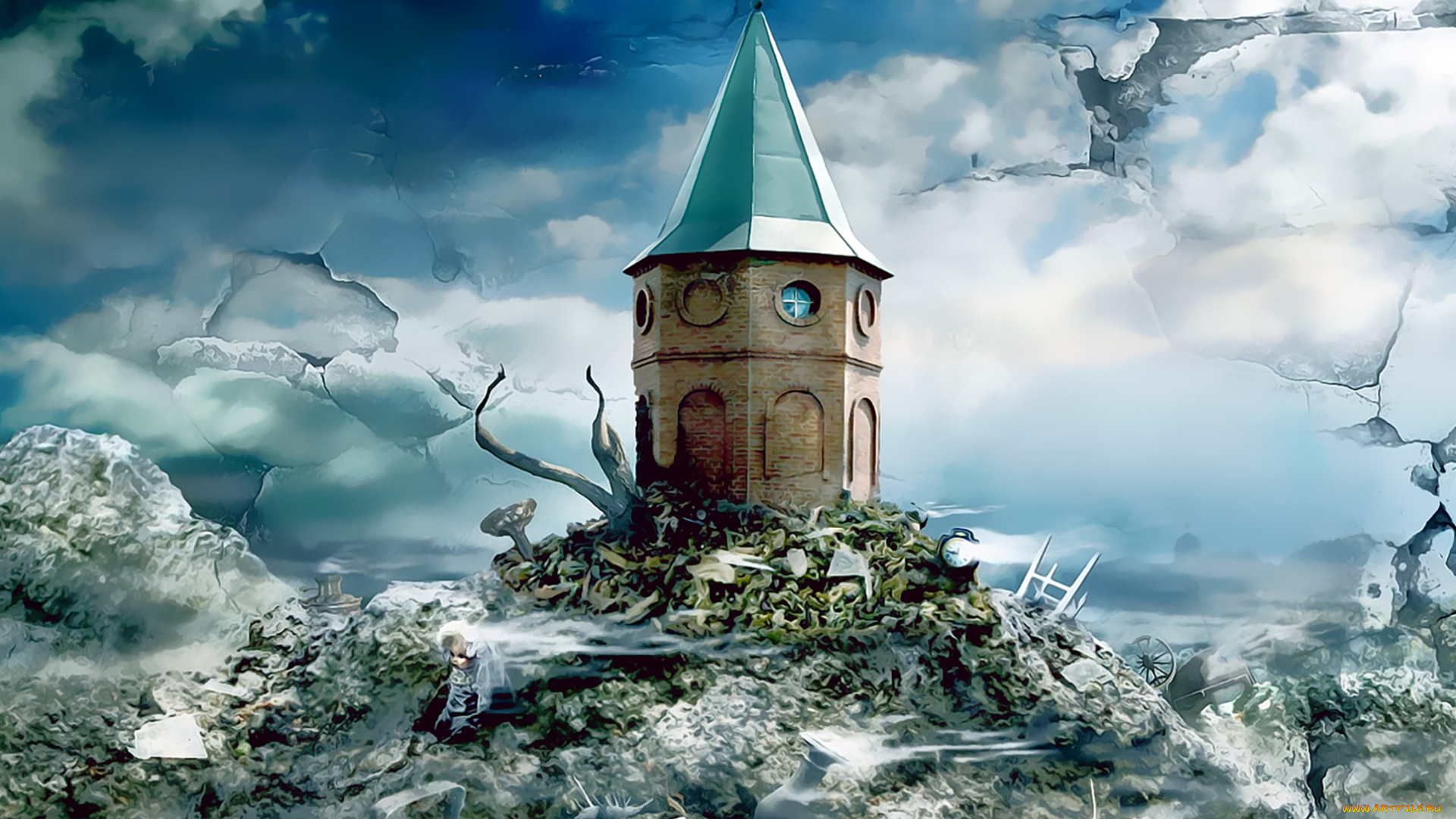 календари, фэнтези, здание, катаклизм, calendar, 2020, хаос