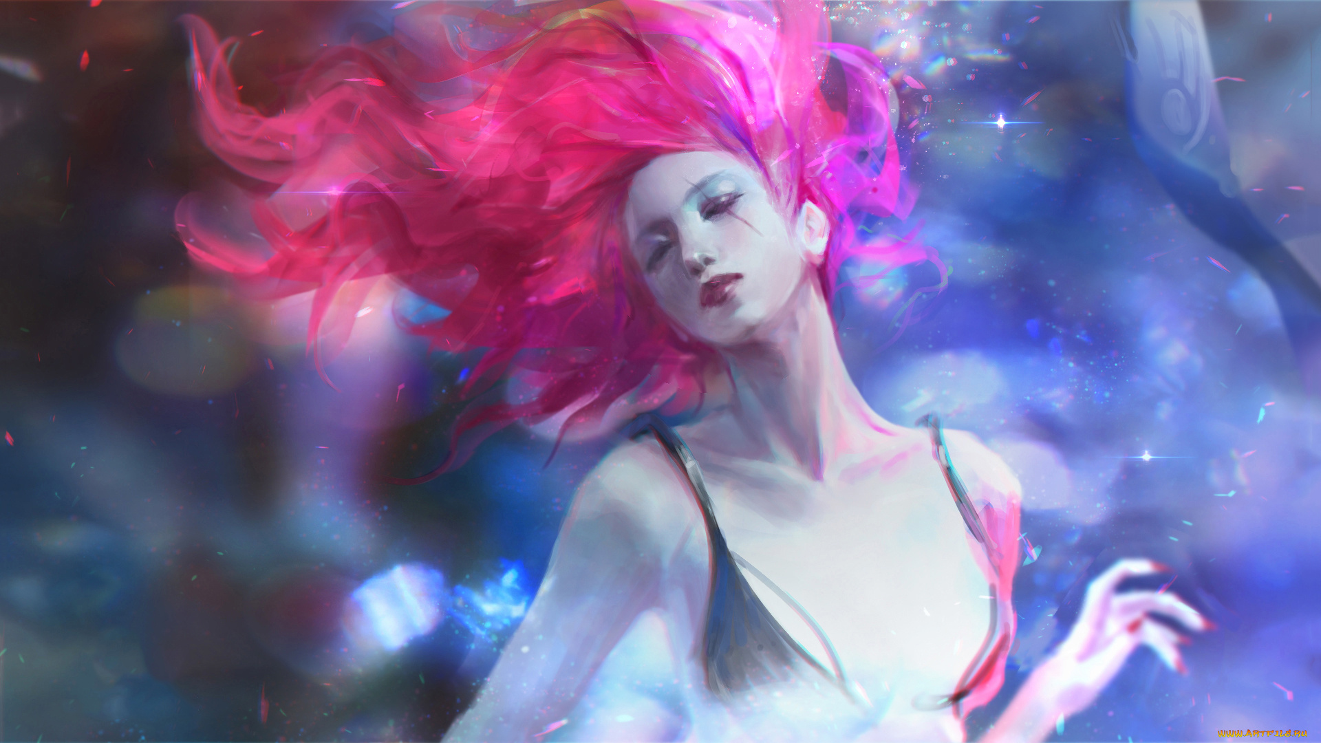 видео, игры, league, of, legends, шрам, волосы, фон, девушка