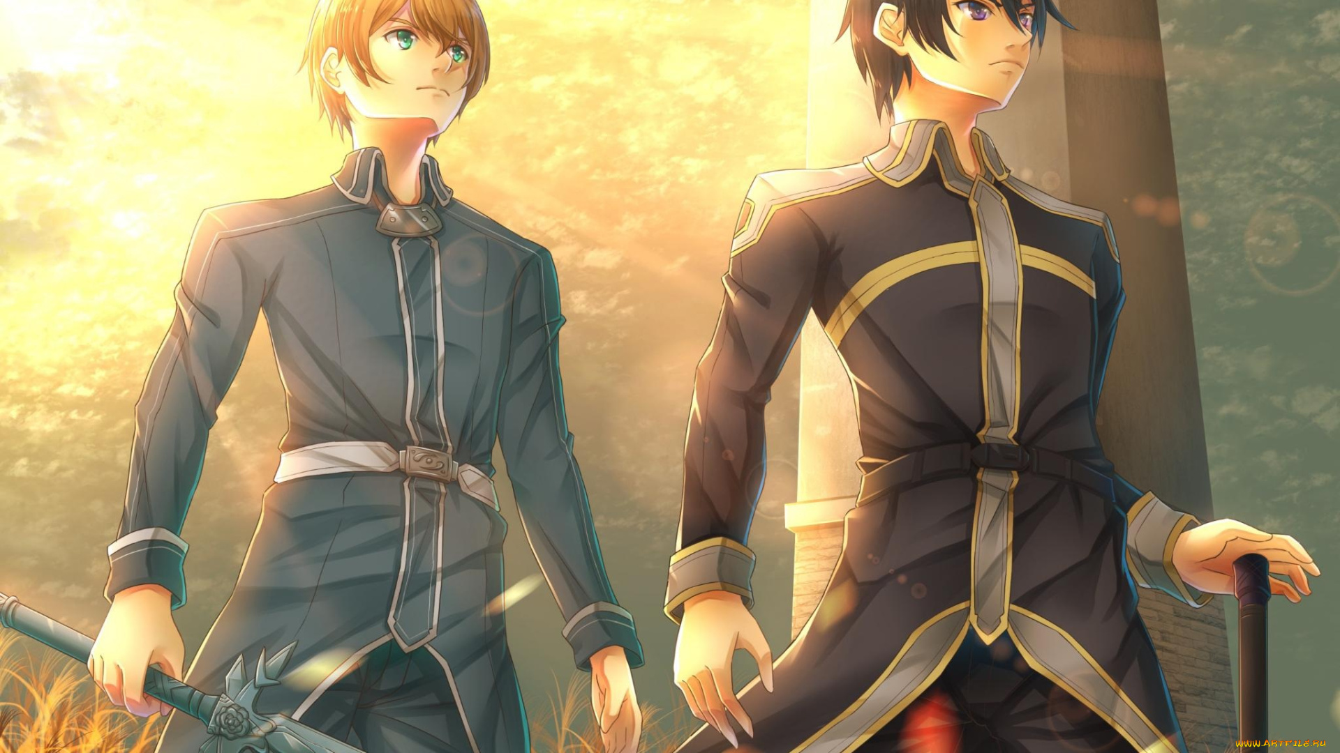 аниме, sword, art, online, мастера, меча, онлайн, kirito, kirigaya, kadzuto, armin, ?????