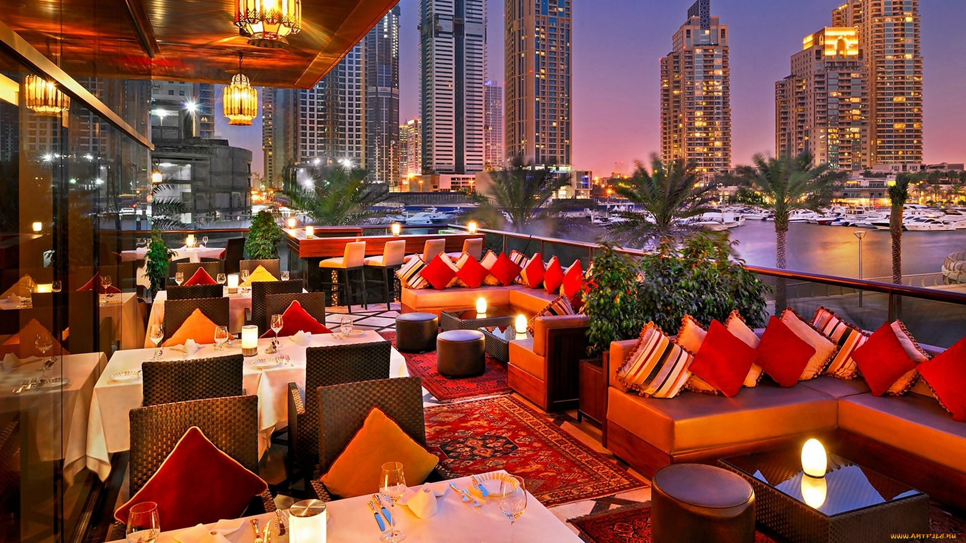 интерьер, кафе, , рестораны, , отели, вечер, панорама