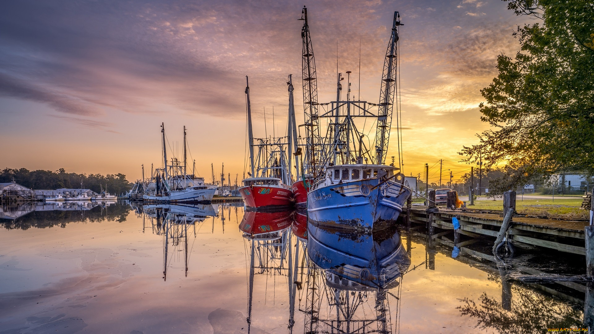 корабли, разные, вместе, рыбацкие, суда