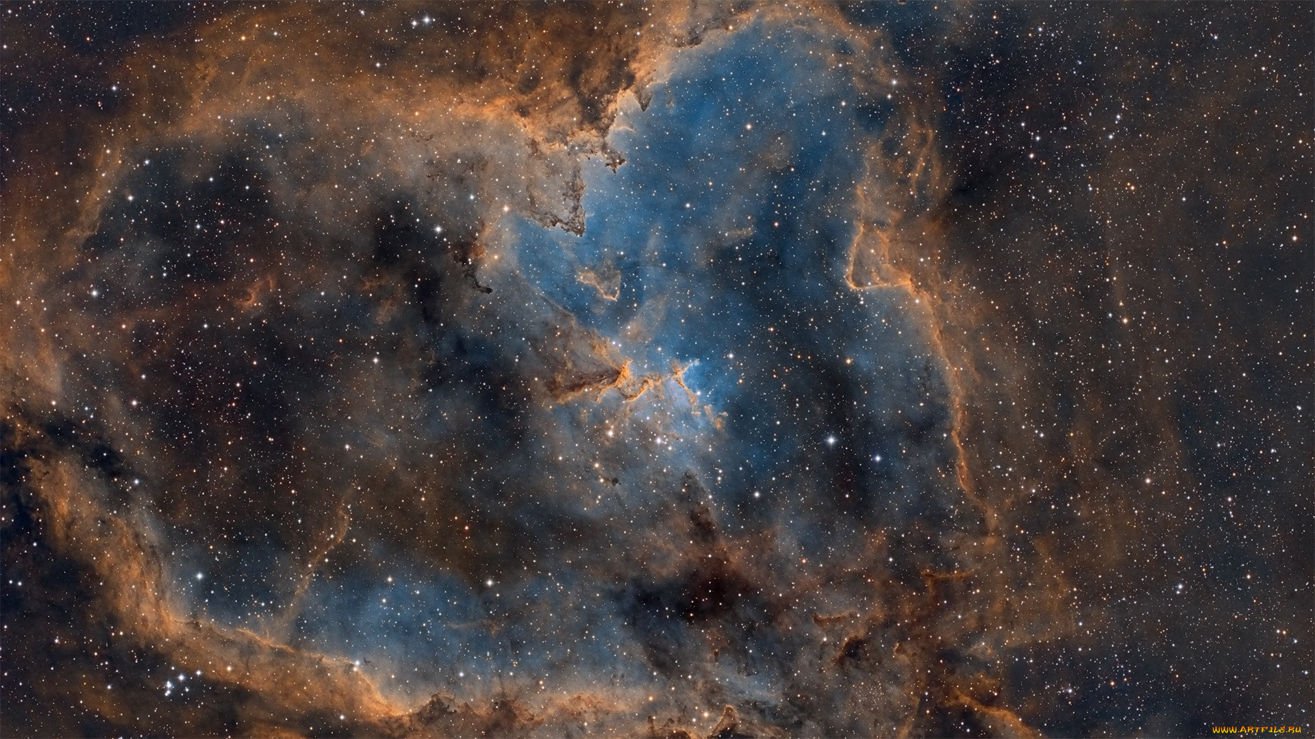 космос, галактики, туманности, туманность, сердце