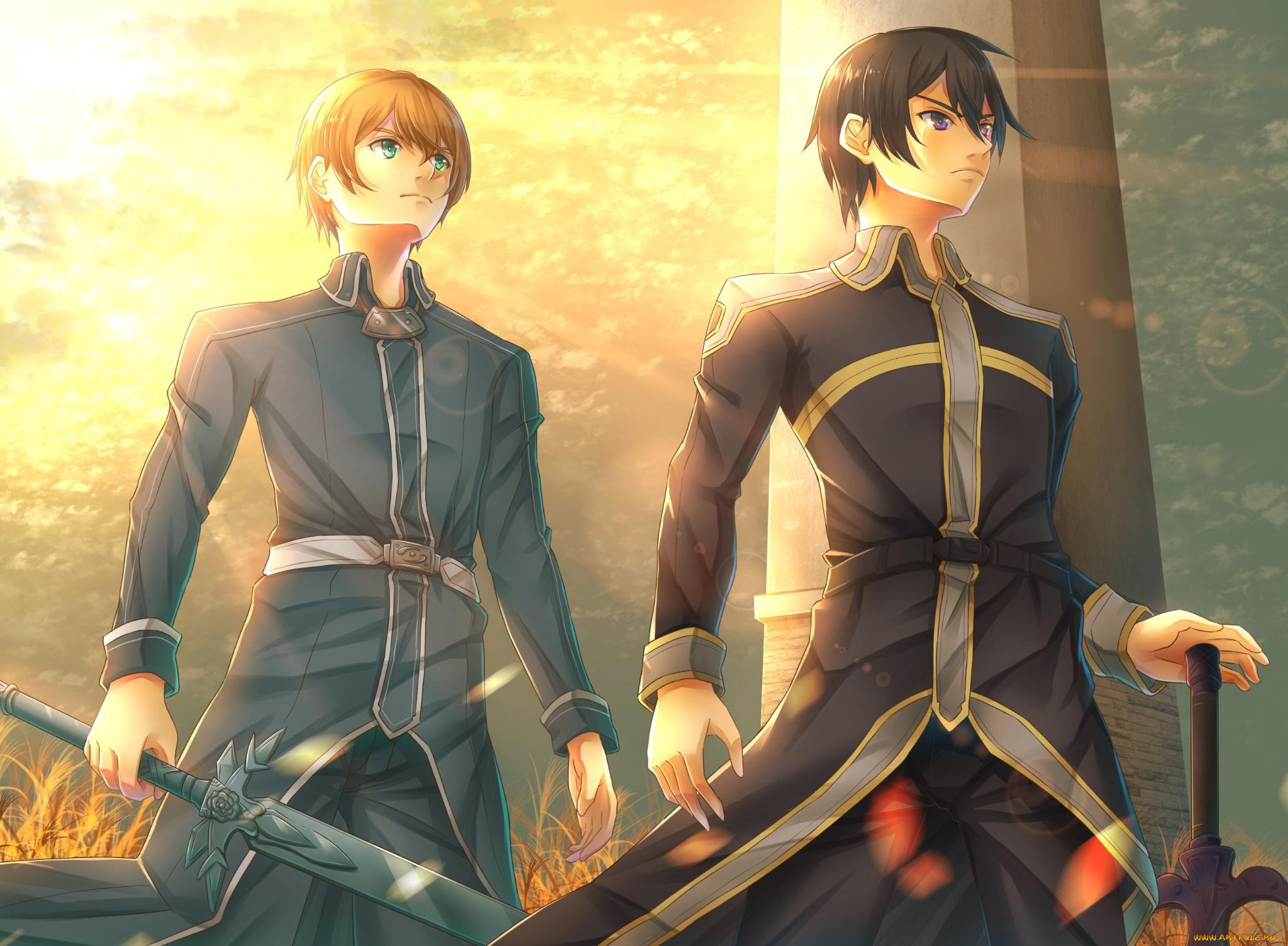 аниме, sword, art, online, мастера, меча, онлайн, kirito, kirigaya, kadzuto, armin, ?????