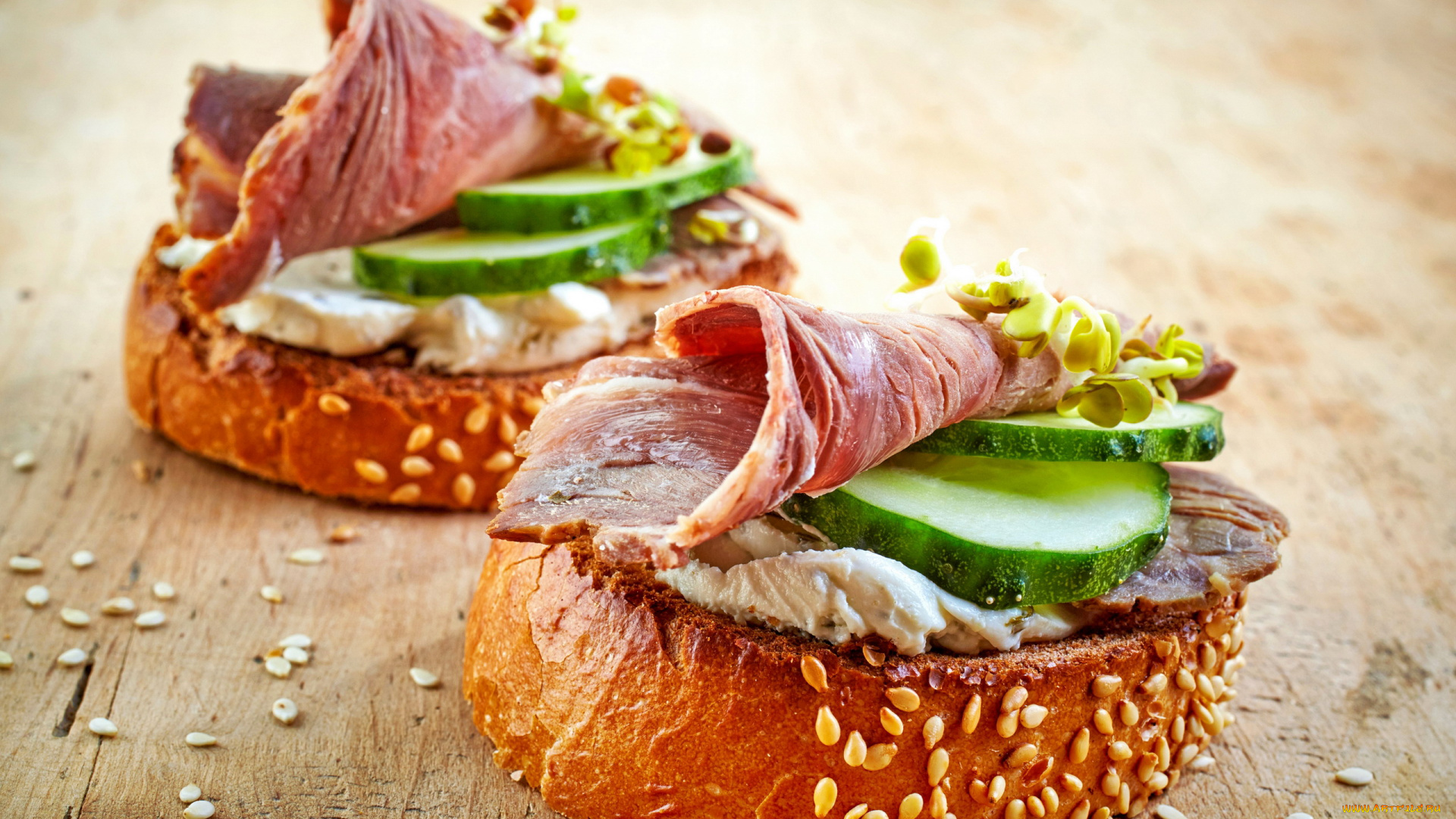 еда, бутерброды, , гамбургеры, , канапе, багет, огурец, мясо