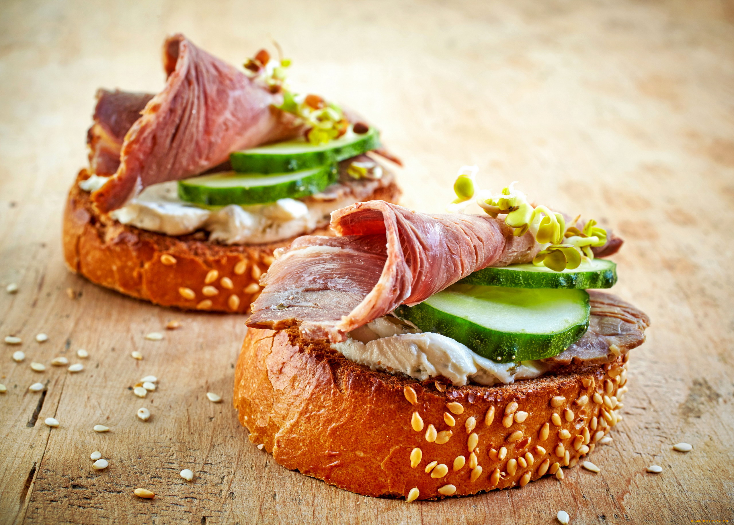 еда, бутерброды, , гамбургеры, , канапе, багет, огурец, мясо