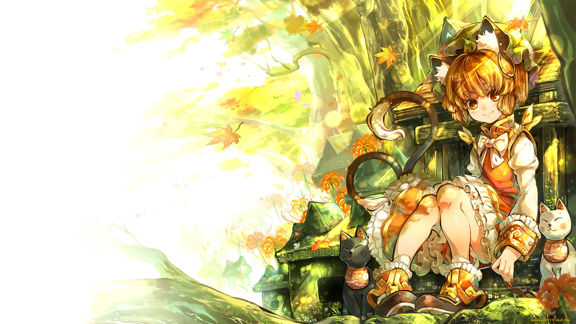 аниме, touhou, девочка