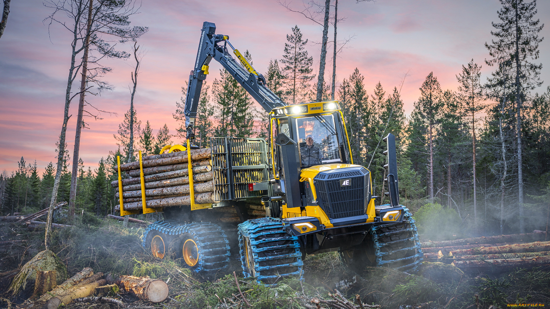 техника, лесоповалочная, техника, eco, log