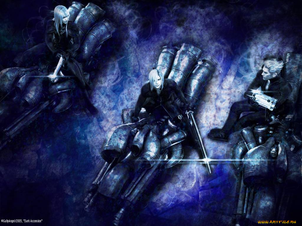 аниме, final, fantasy, vii, kadaj, мотоциклы, advent, children, loz, yazoo