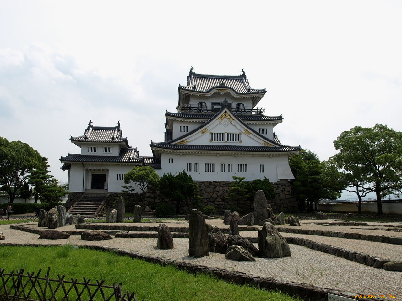 города, замки, Японии