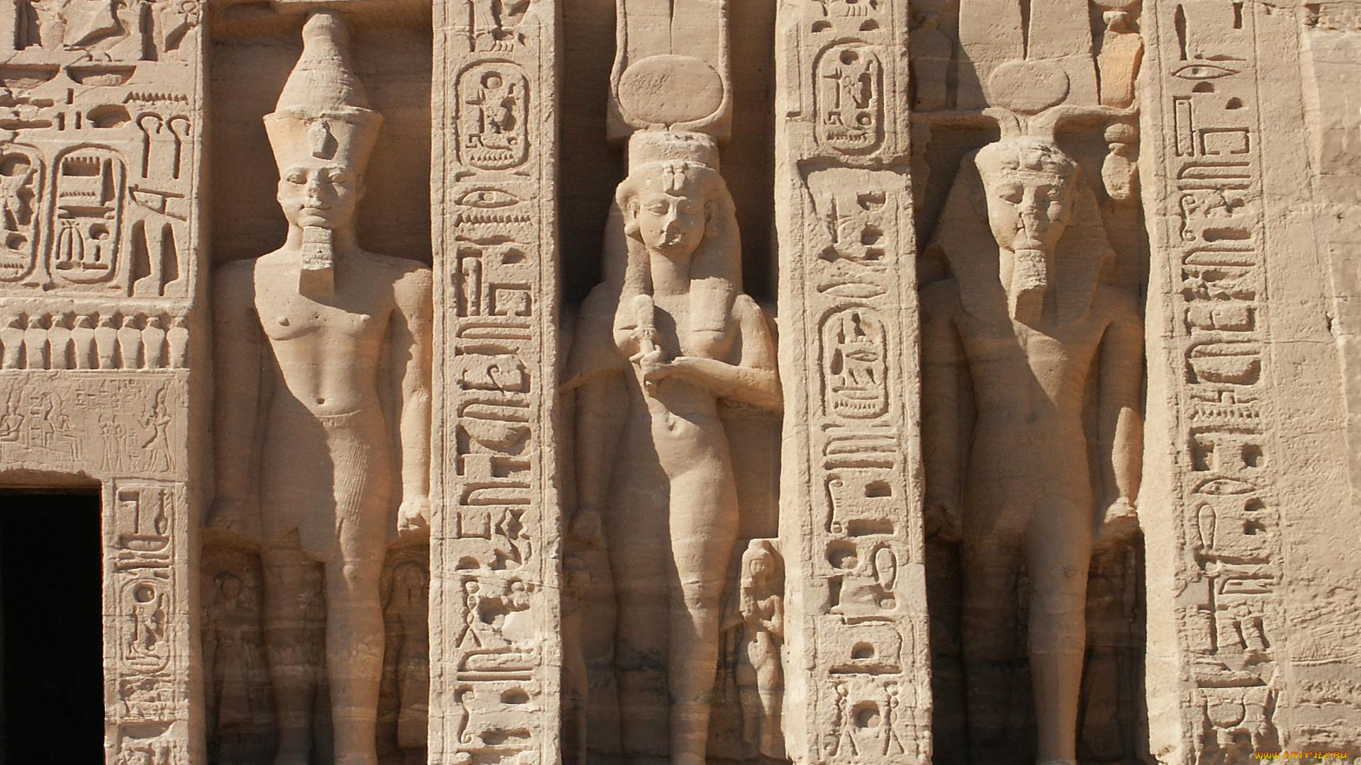 temple, of, nefertari, at, abu, simbel, города, исторические, архитектурные, памятники