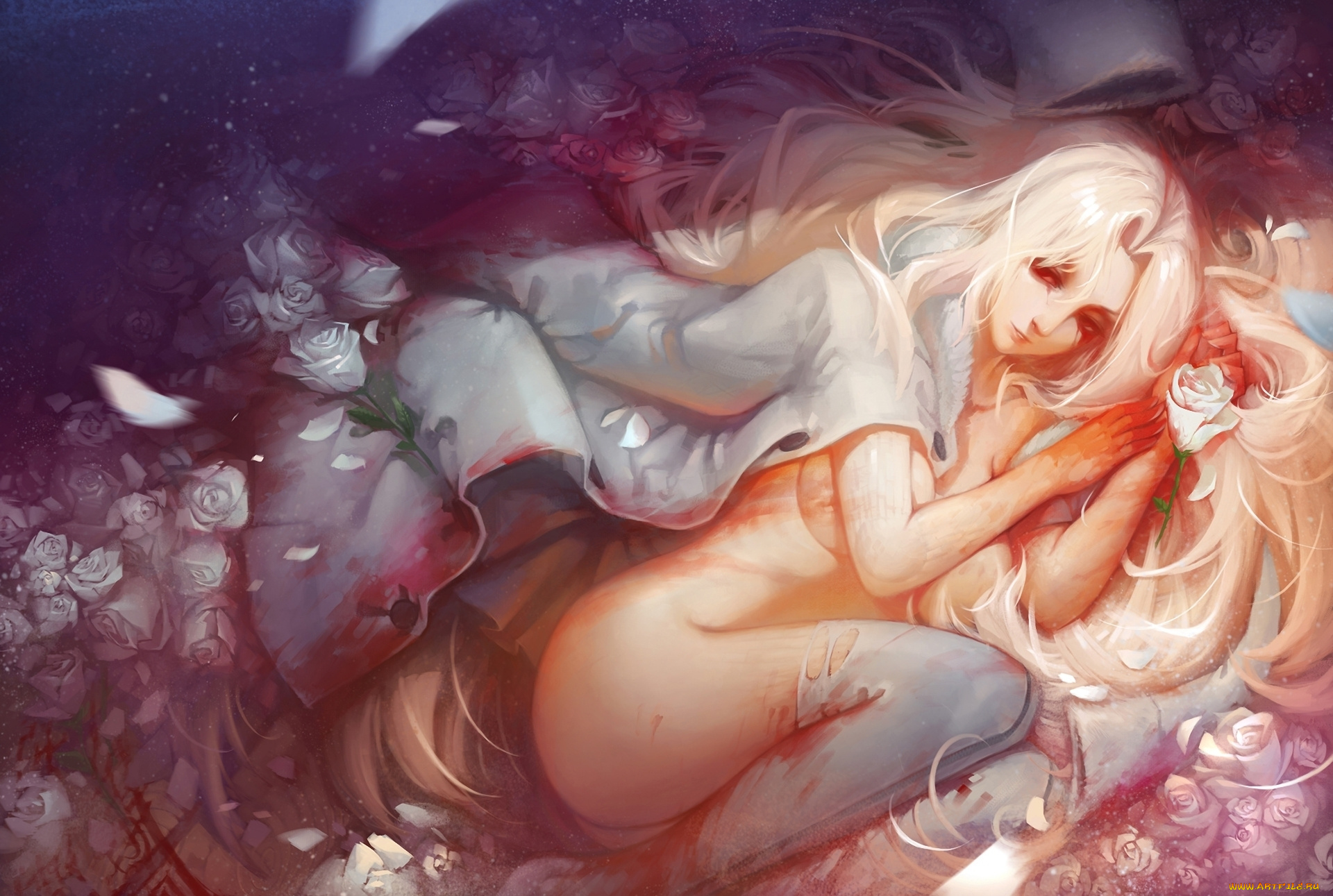 фэнтези, девушки, розы