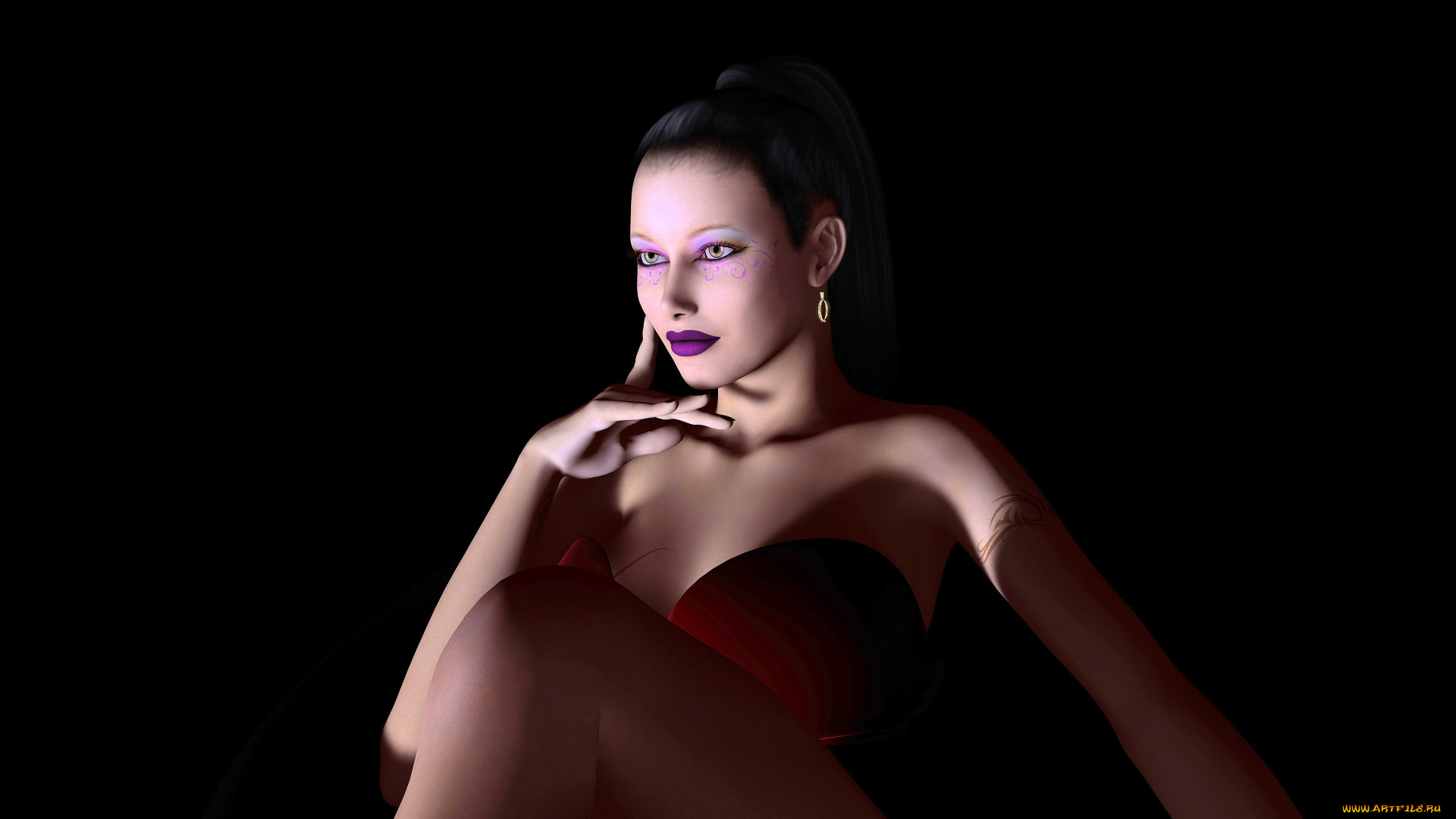 3д, графика, people, , люди, девушка, взгляд