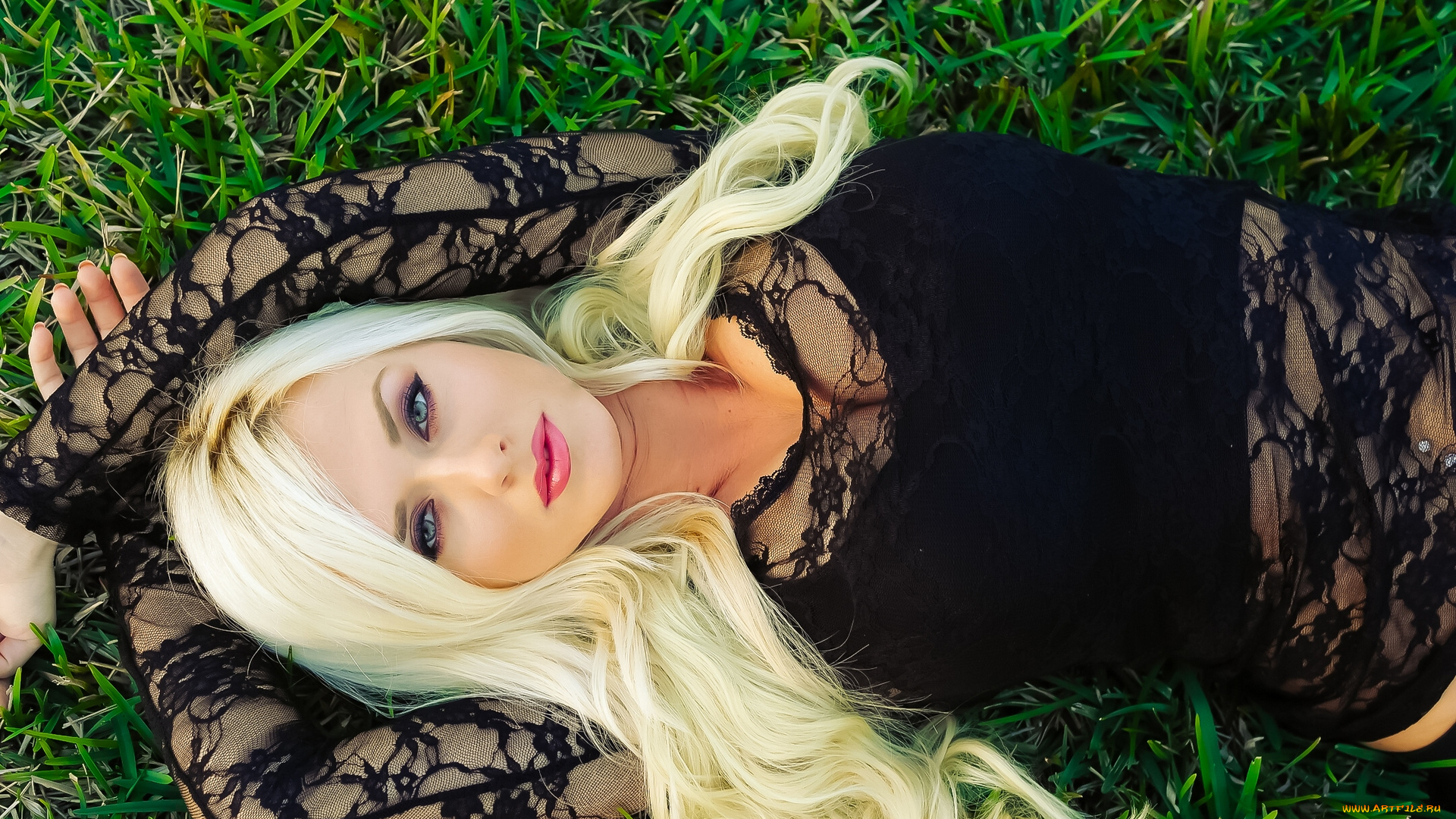 aida, ridic, девушки, aida, ridic, трава, волосы, блондинка