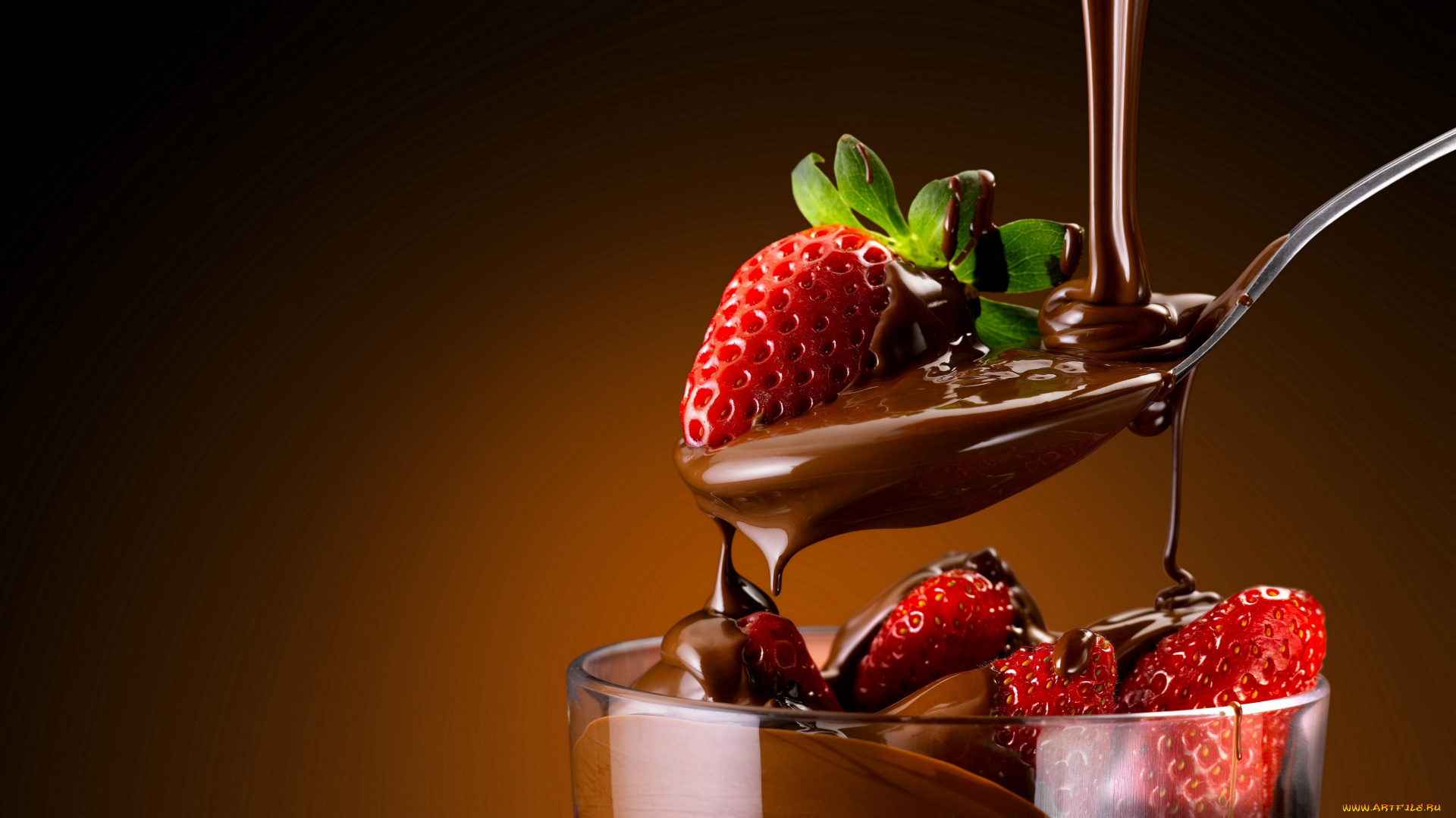 еда, клубника, , земляника, ягоды, шоколад