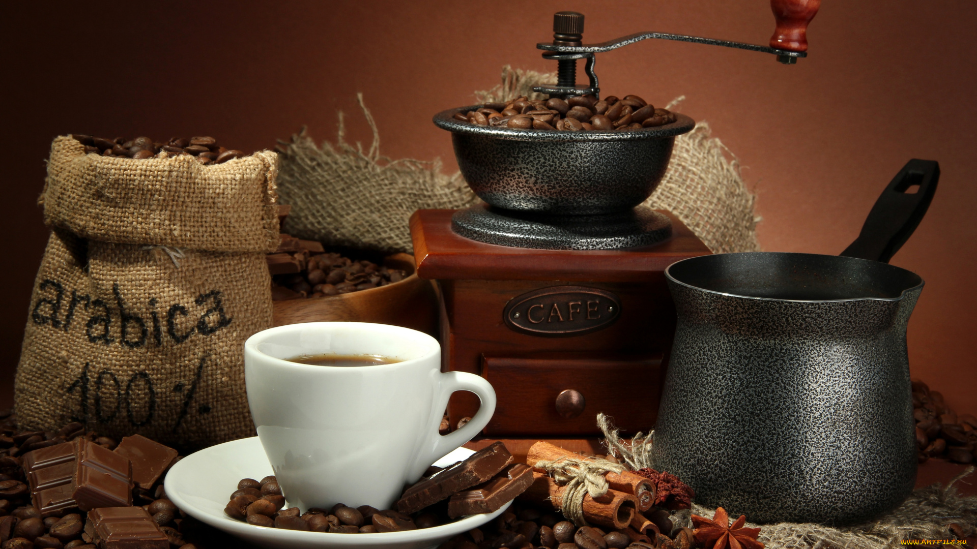 еда, кофе, , кофейные, зёрна, кофейные, зерна, шоколад, турка, корица, гвоздика