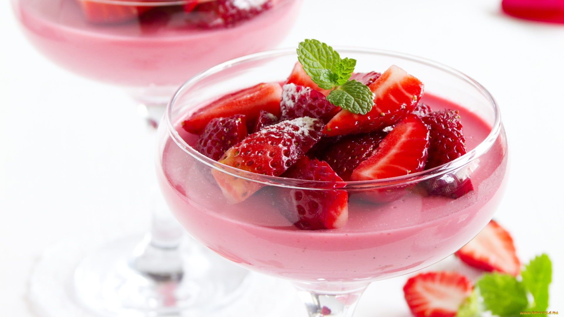 еда, мороженое, , десерты, клубника, панна, кота