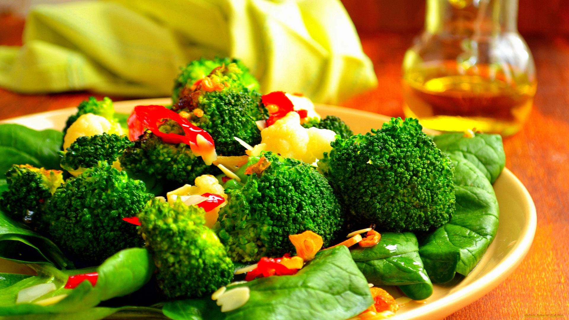 еда, салаты, , закуски, салат, закуска, зелень, брокколи