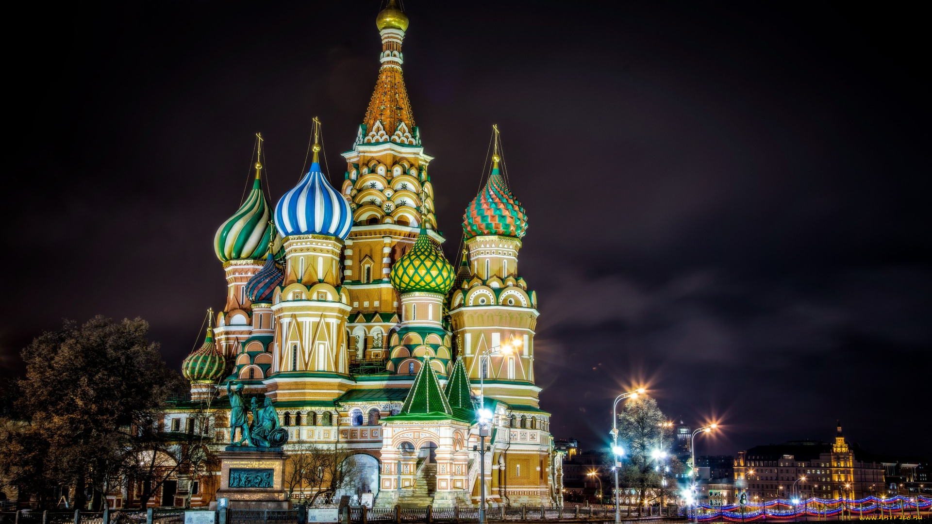 храм, василия, блаженного, города, москва, , россия, москва, ночной, город, храм, василия, блаженного, красная, площадь