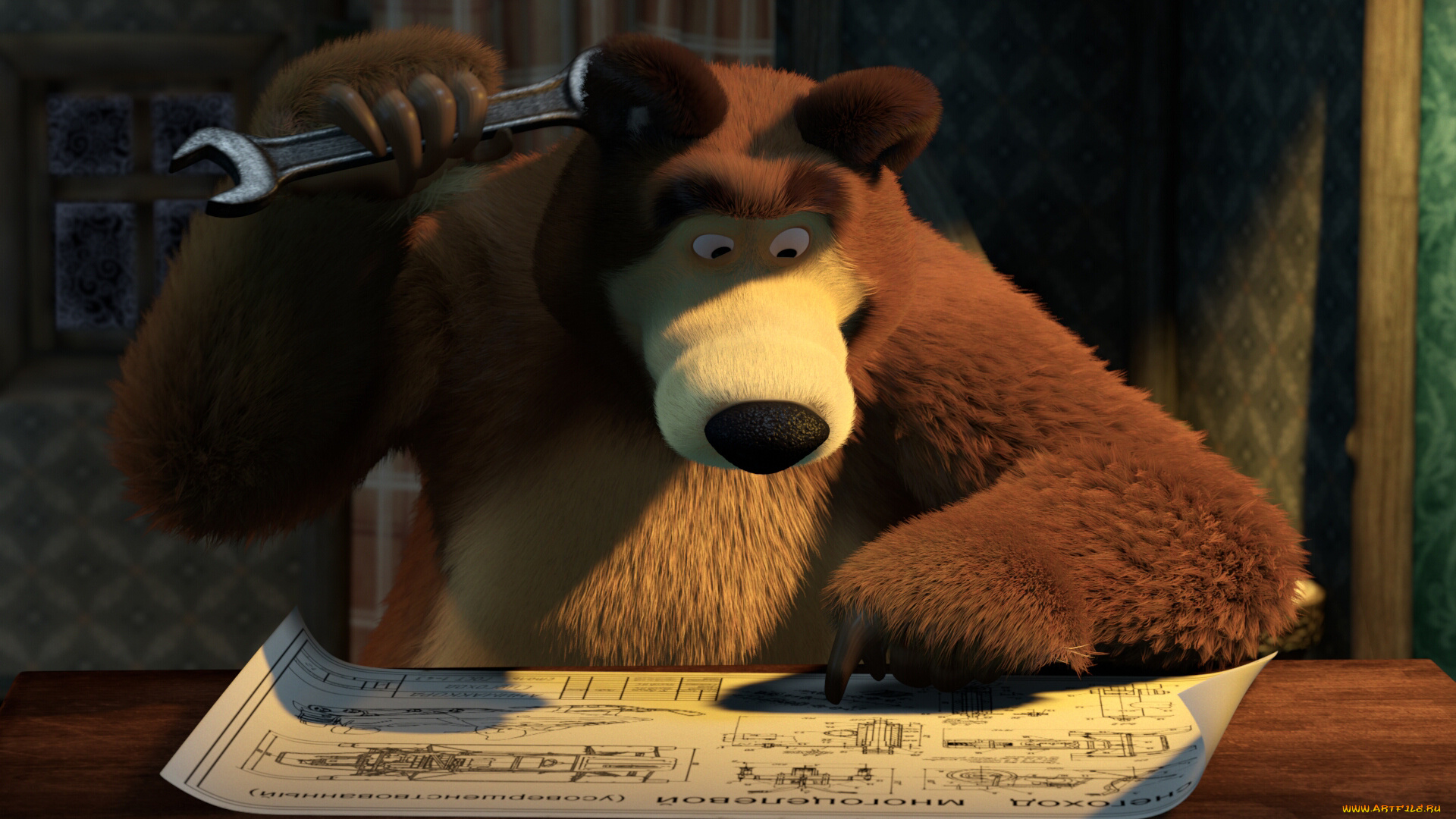 мультфильмы, маша, и, медведь, медведь, карта, мишка, мультик, маша